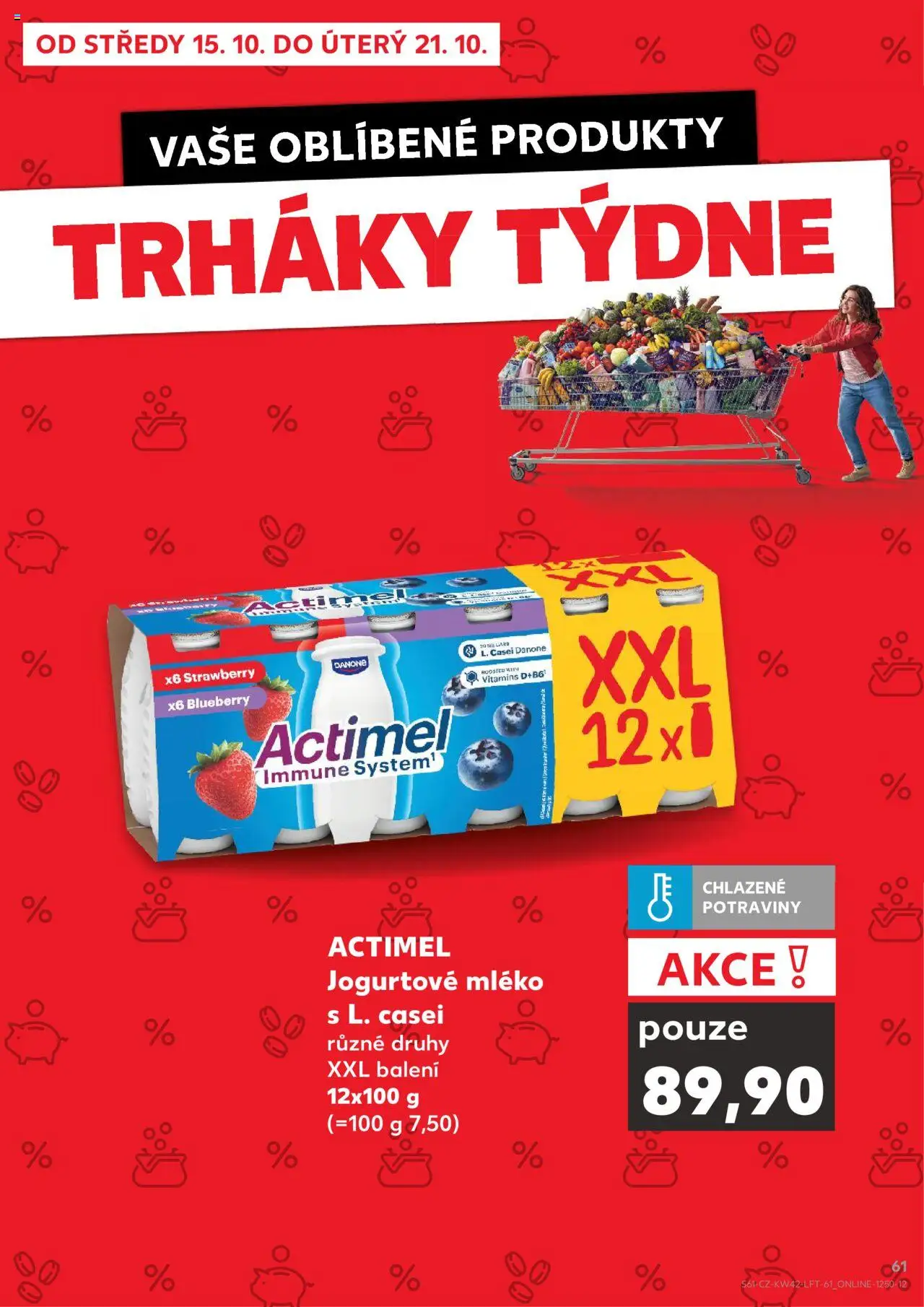 Kaufland leták - Chomutov od 15.10.2025 | Strana: 61 | Produkty: Mléko, Actimel, Potraviny