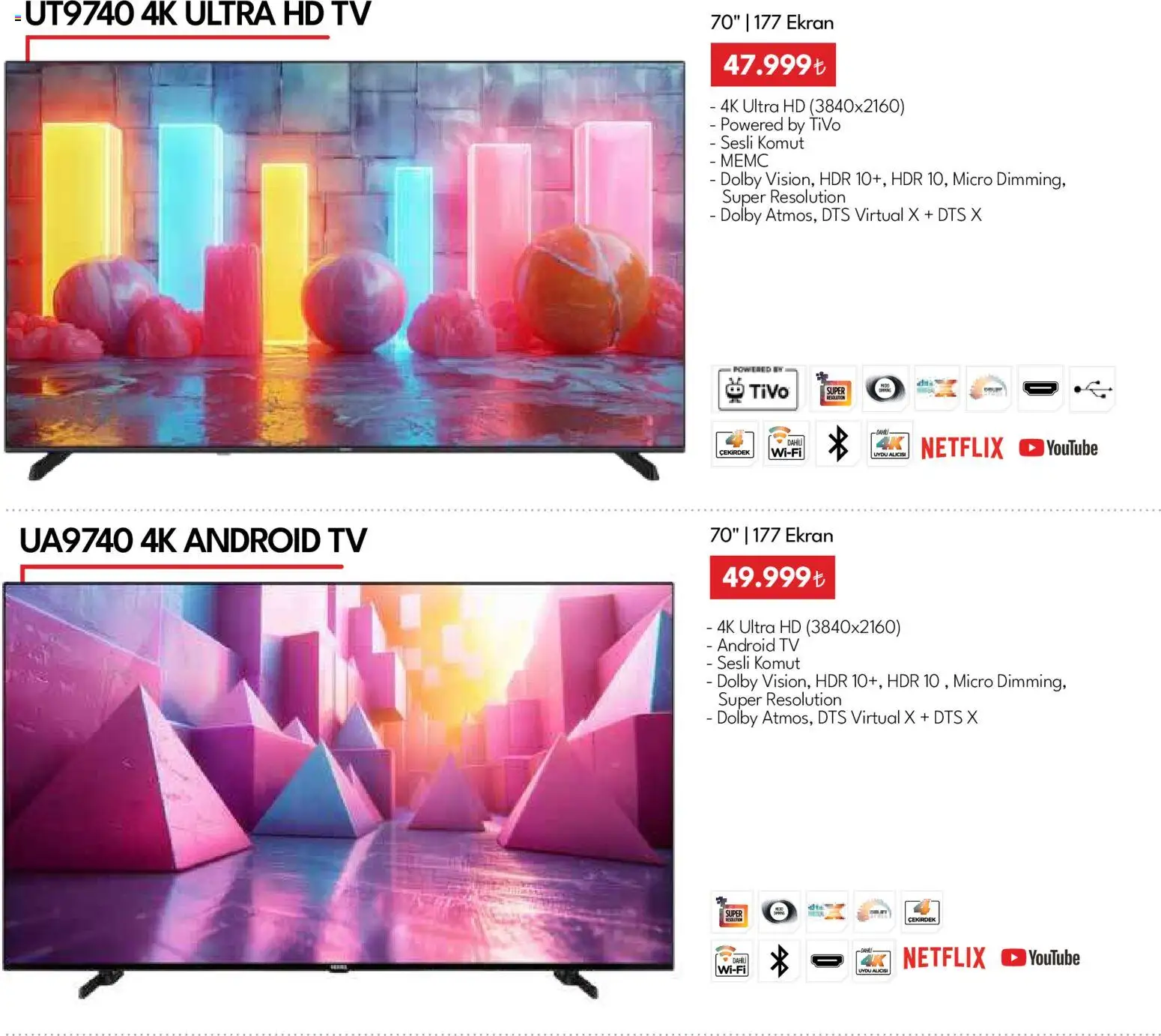 Vestel - Tüketici Elektroniği - 03.04.2026 tarihinden itibaren geçerlidir | Sayfa: 23 | Ürünler: TV, Uydu