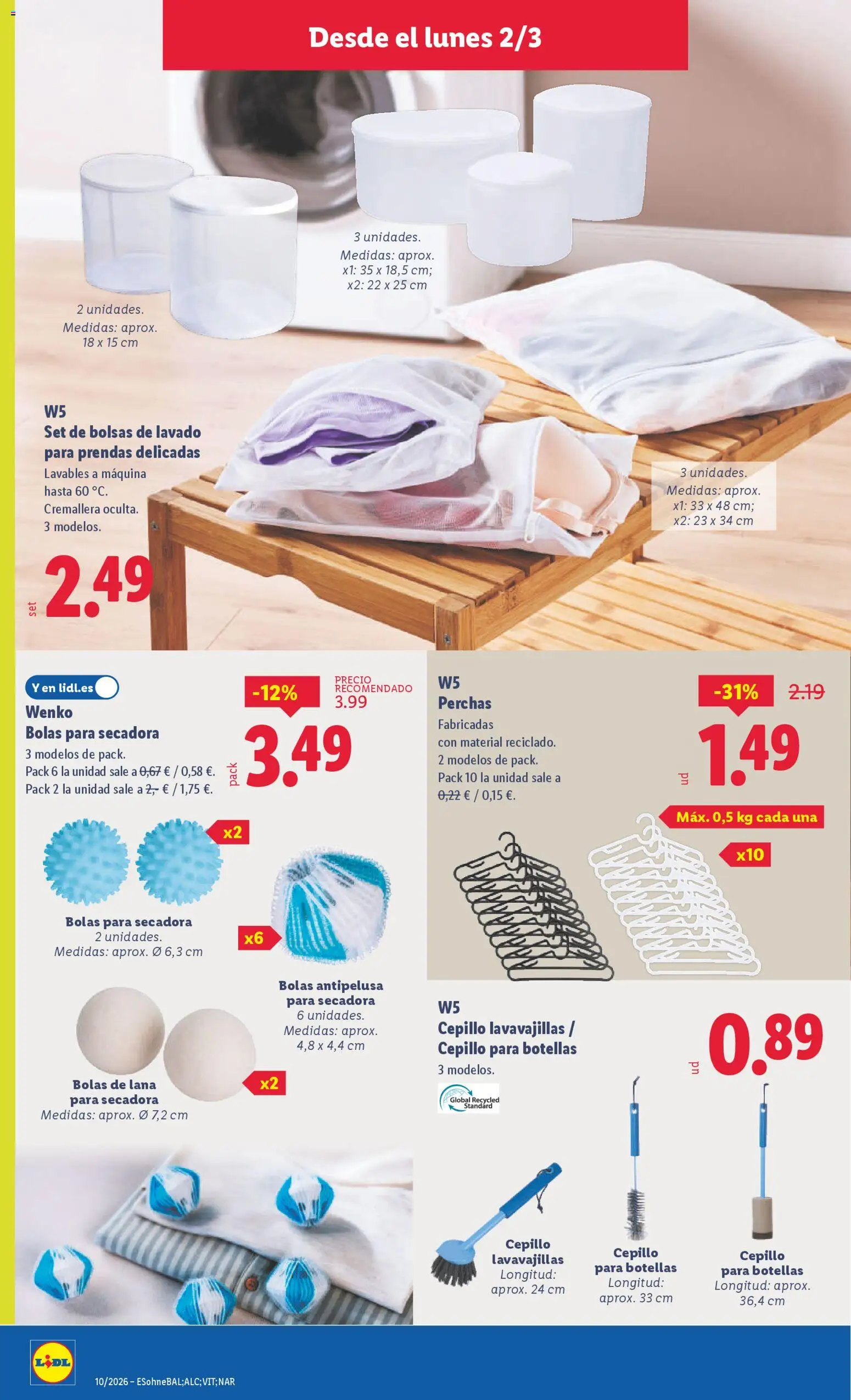 Lidl folleto de bazar │ válido desde el 02.03.2026 | Página: 10 | Productos: Cepillo, Secadora, Lavavajillas