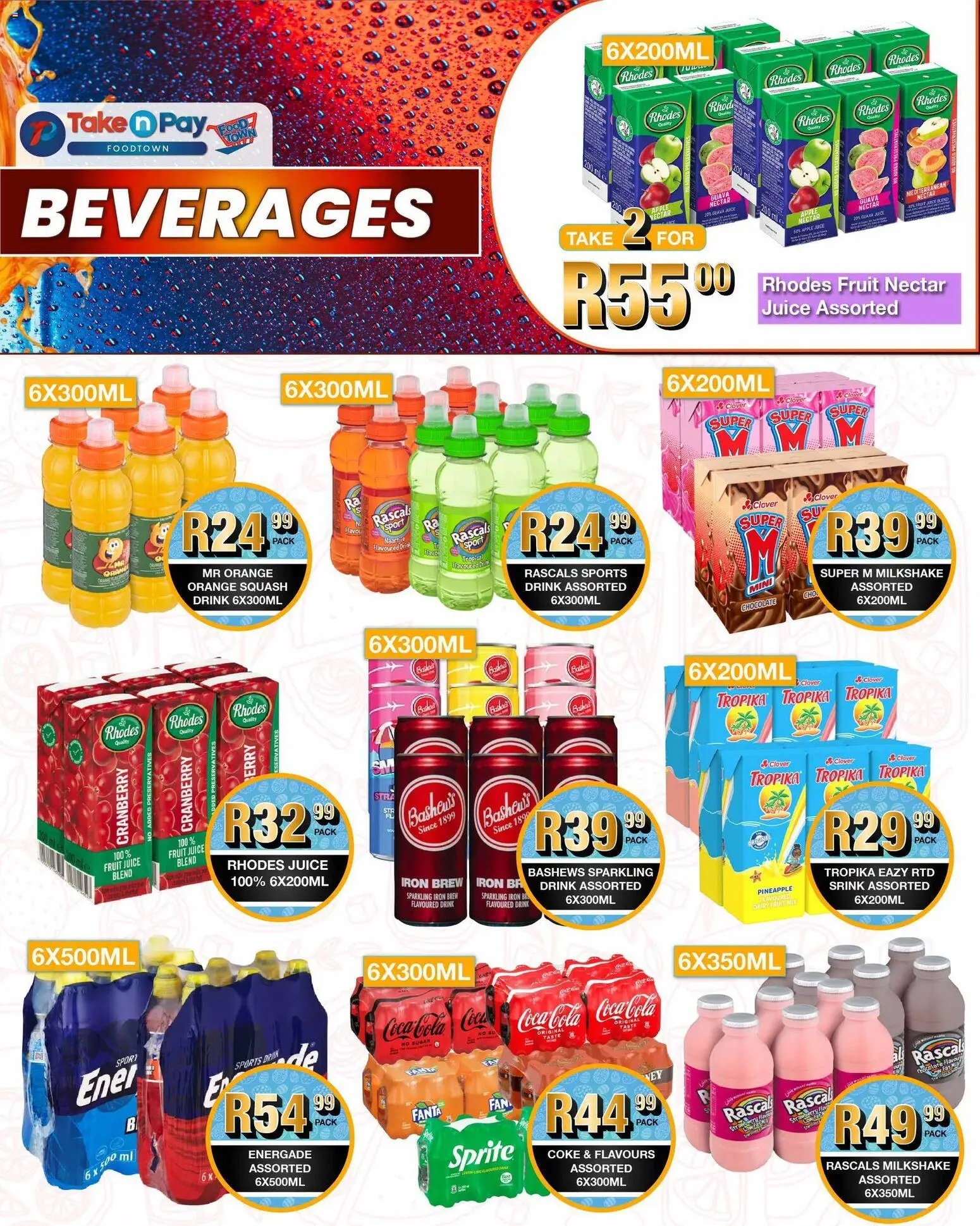 New Take n Pay catalogue – valid from 13.04.2026 | Page: 10 | Products: Coke, Chocolate, Juice, Pineapple
