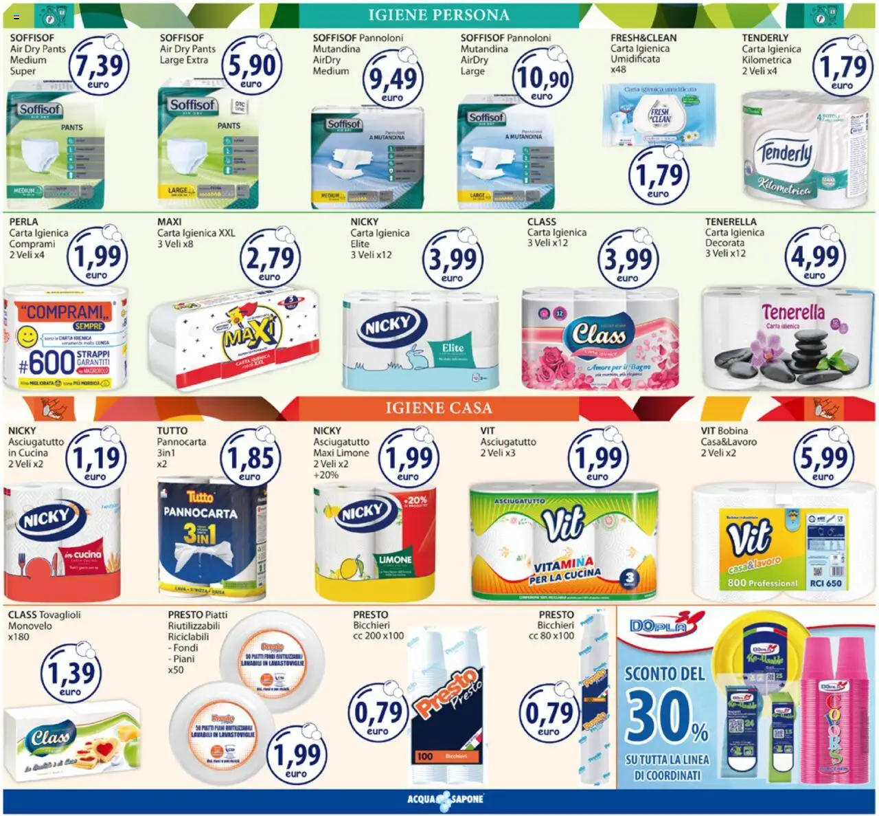 Volantino Acqua e Sapone del 08.09.2025 | Pagina: 13 | Prodotti: Limone, Lavastoviglie, Asciugatutto, Bagno