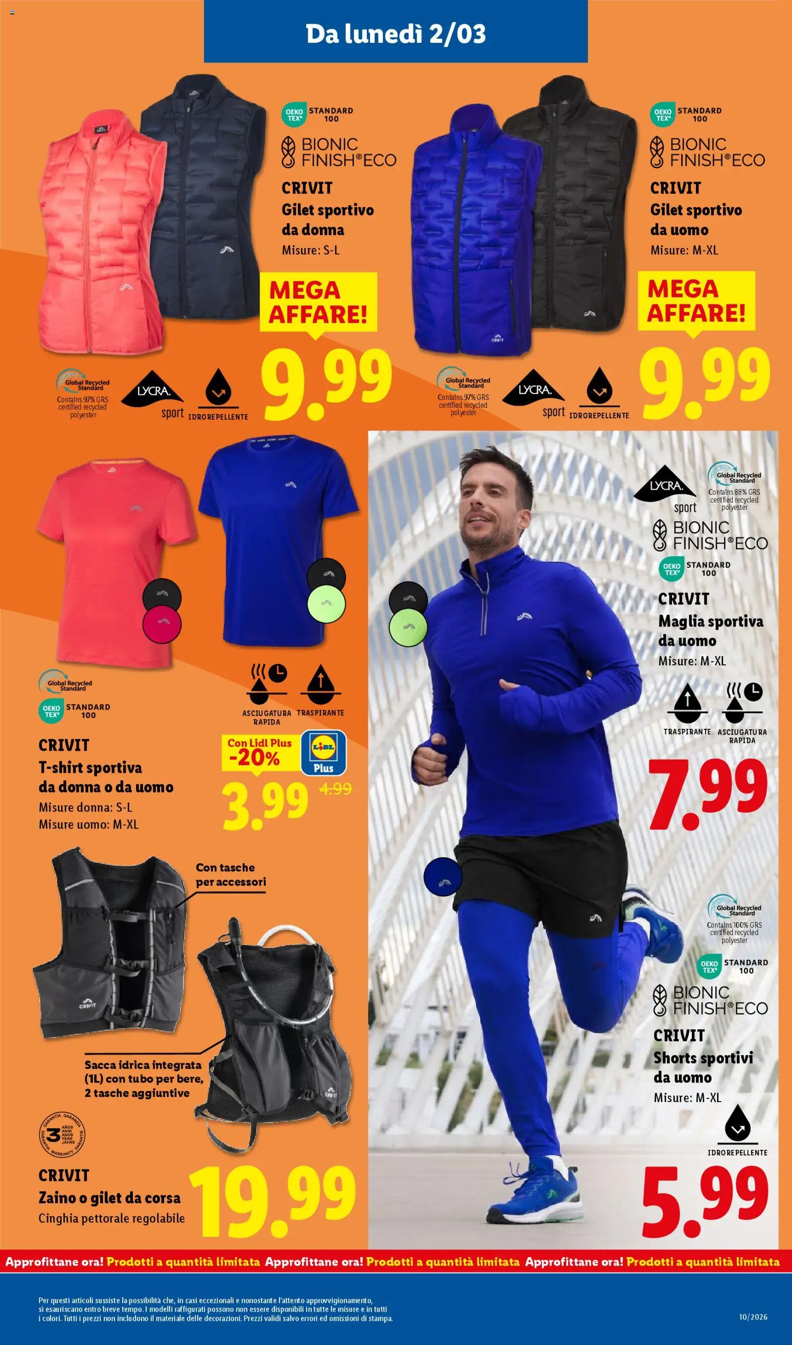 Volantino Lidl del 02.03.2026 | Pagina: 37 | Prodotti: Zaino, Tubo, T-shirt, Gilet