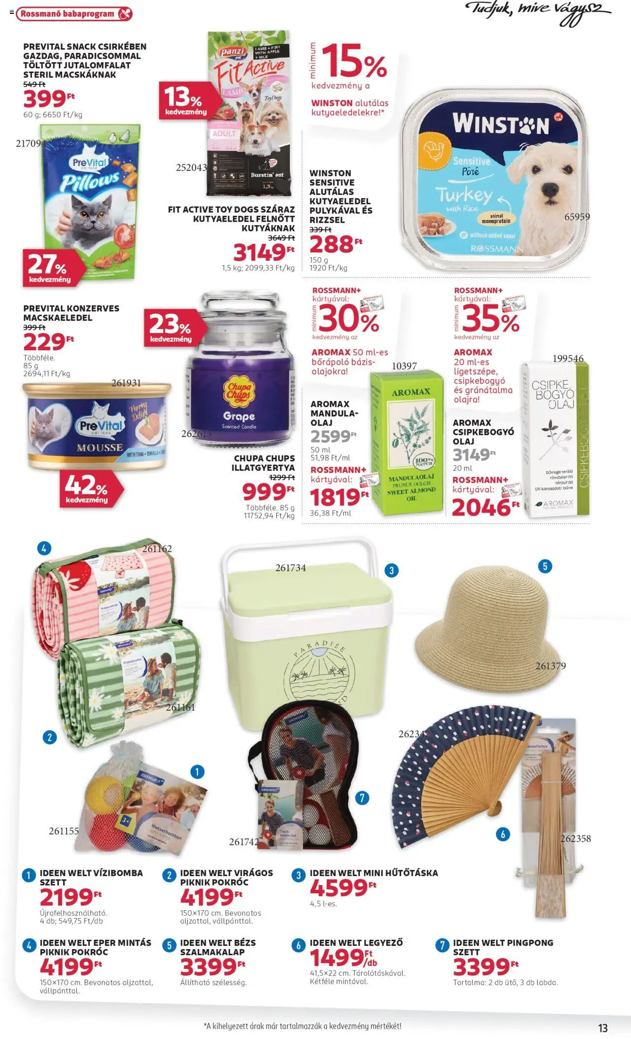 Rossmann akciós ujság - amely érvényes a következő dátumtól: 28.07.2025 | Oldal: 15 | Termékek: Macskaeledel, Szalmakalap, Mandula, Olaj