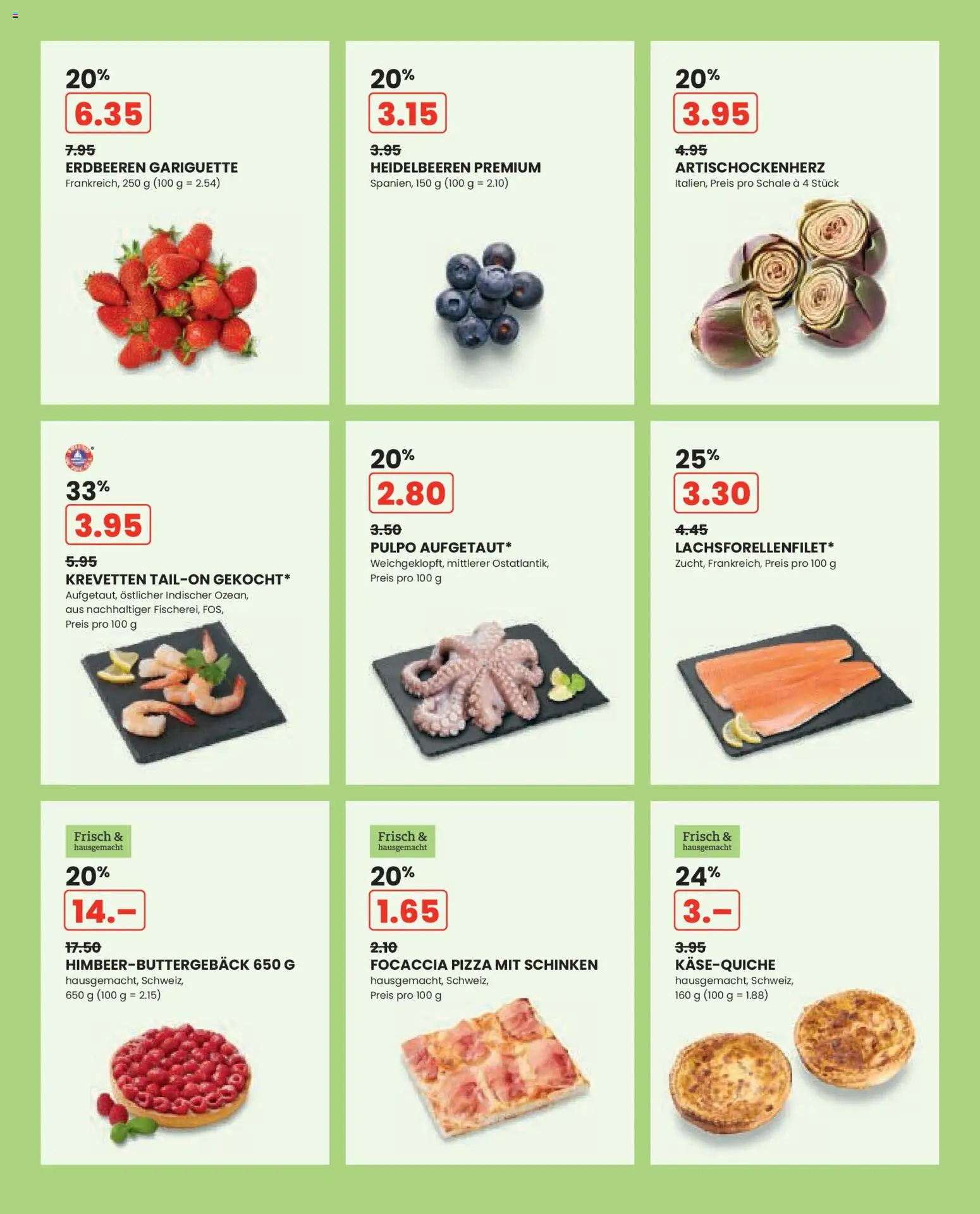 Manor aktionen – gültig ab 14.04.2026 | Seite: 2 | Produkte: Schinken, Pizza, Erdbeeren