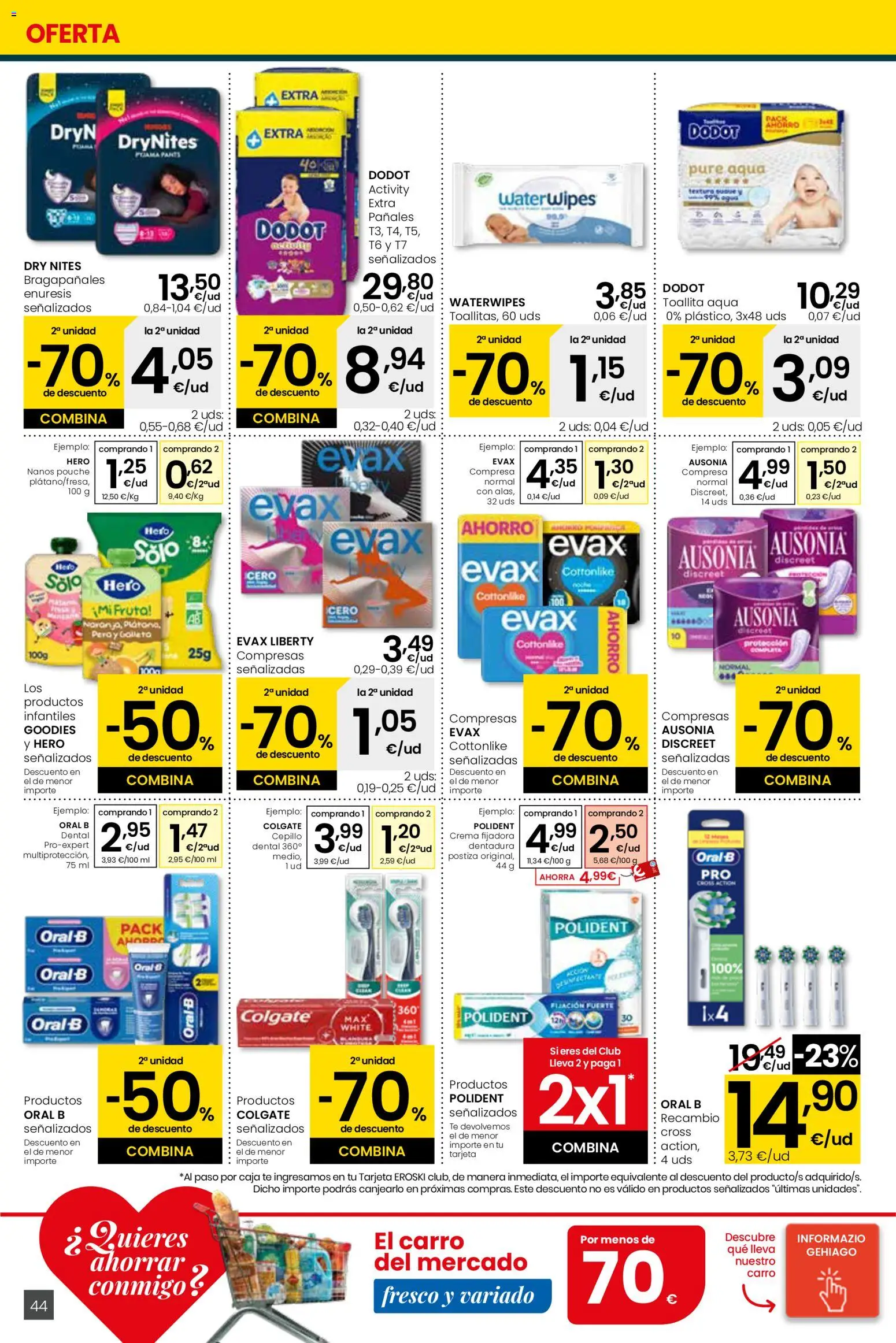 Eroski - Quieres ahorrar conmigo Center │ válido desde el 26.03.2026 | Página: 44 | Productos: Crema, Té, Γλυφιτζούρι, Caja
