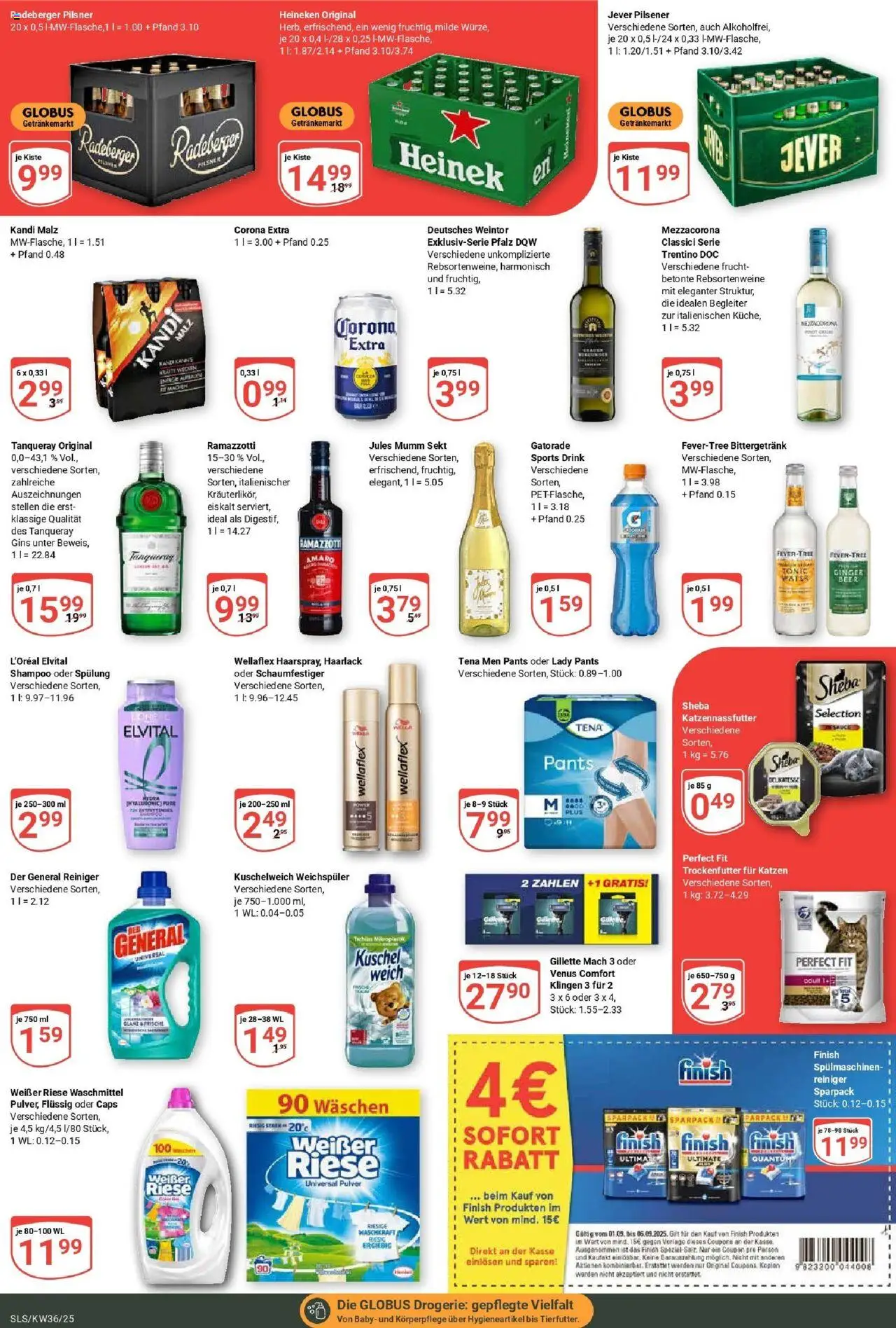 Globus prospekt Saarlouis	 – gültig ab 01.09.2025 | Seite: 8 | Produkte: Jules mumm, Heineken, Waschmittel, Jever