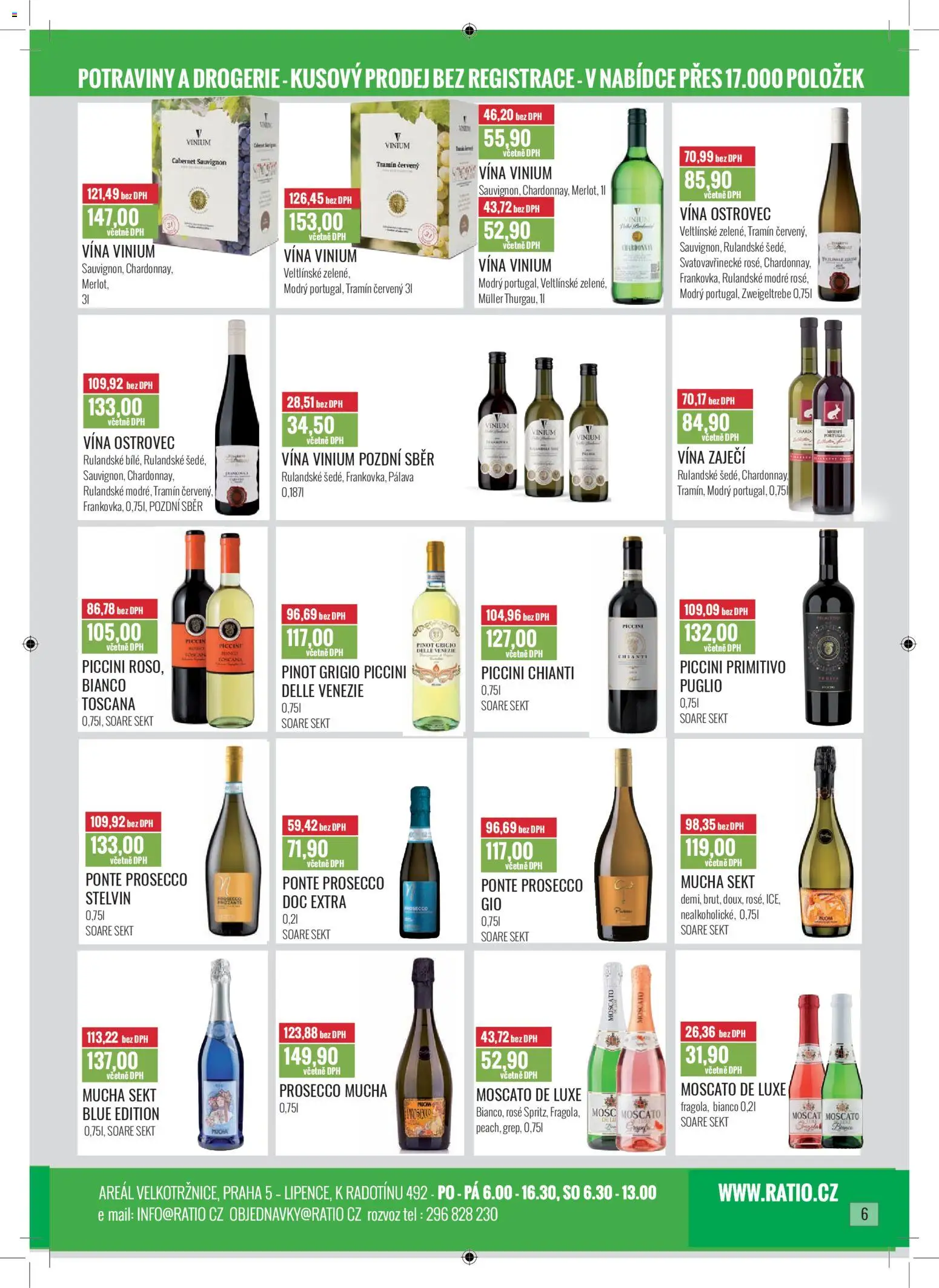 Ratio leták od 01.01.2026 | Strana: 7 | Produkty: Moscato, Sekt, Potraviny, Pinot Grigio