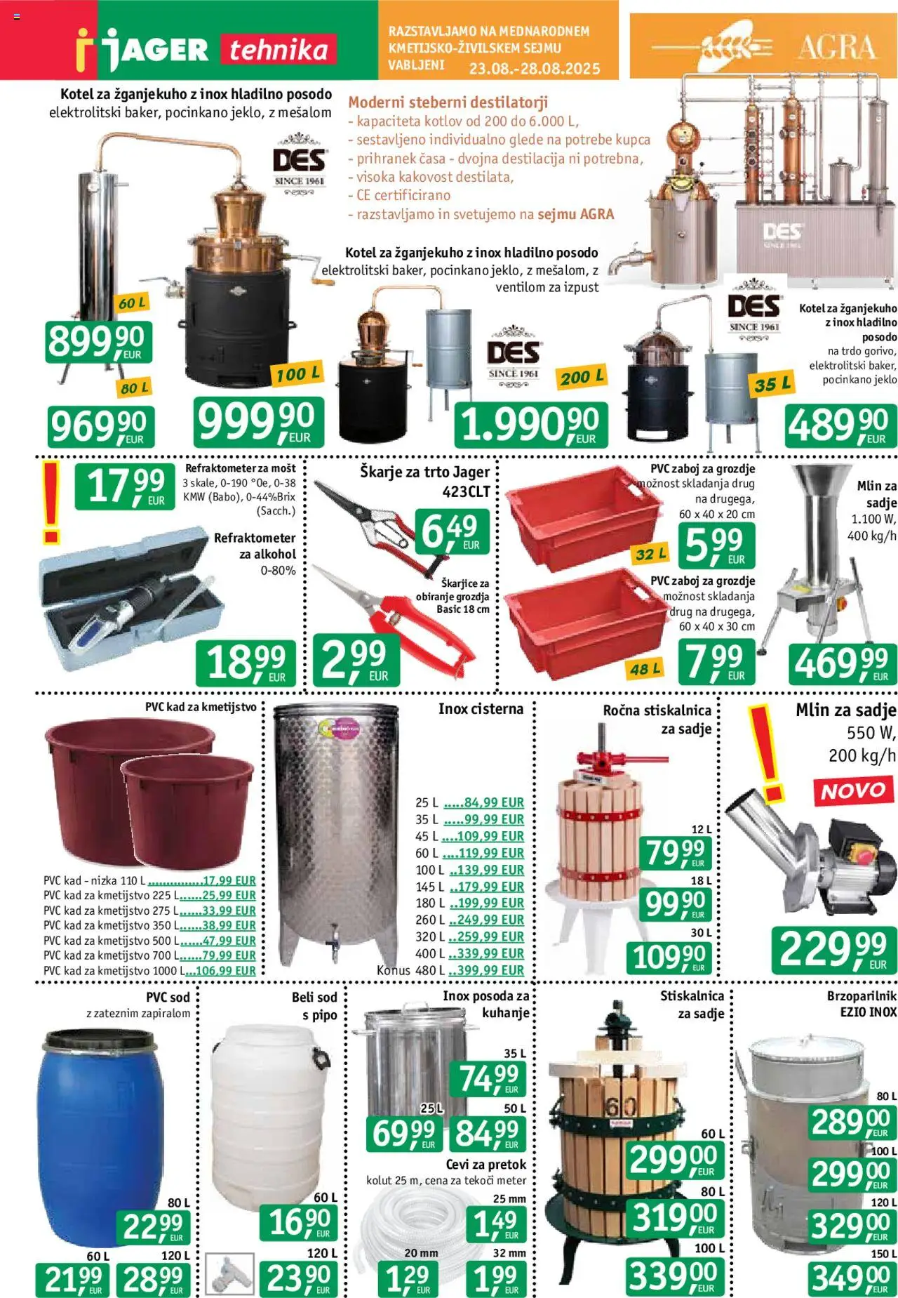 Jager katalog tehnika │ velja od 20.08.2025 | Stran: 11 | Izdelki: Grozdje, Zaboj, Sadje