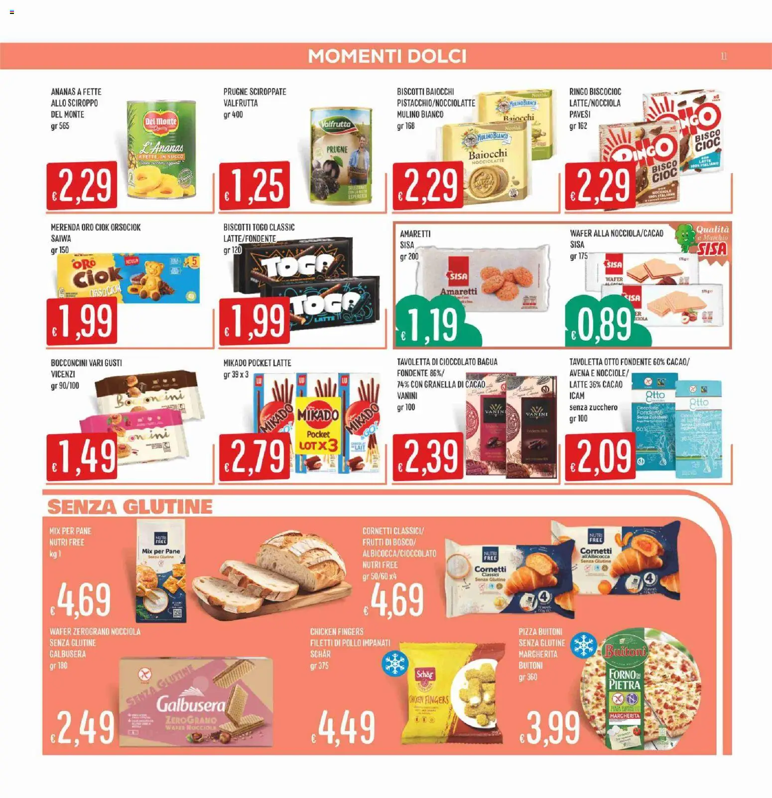 Volantino SISA del 07.04.2026 | Pagina: 11 | Prodotti: Cioccolato, Succo, Pollo, Nocciole