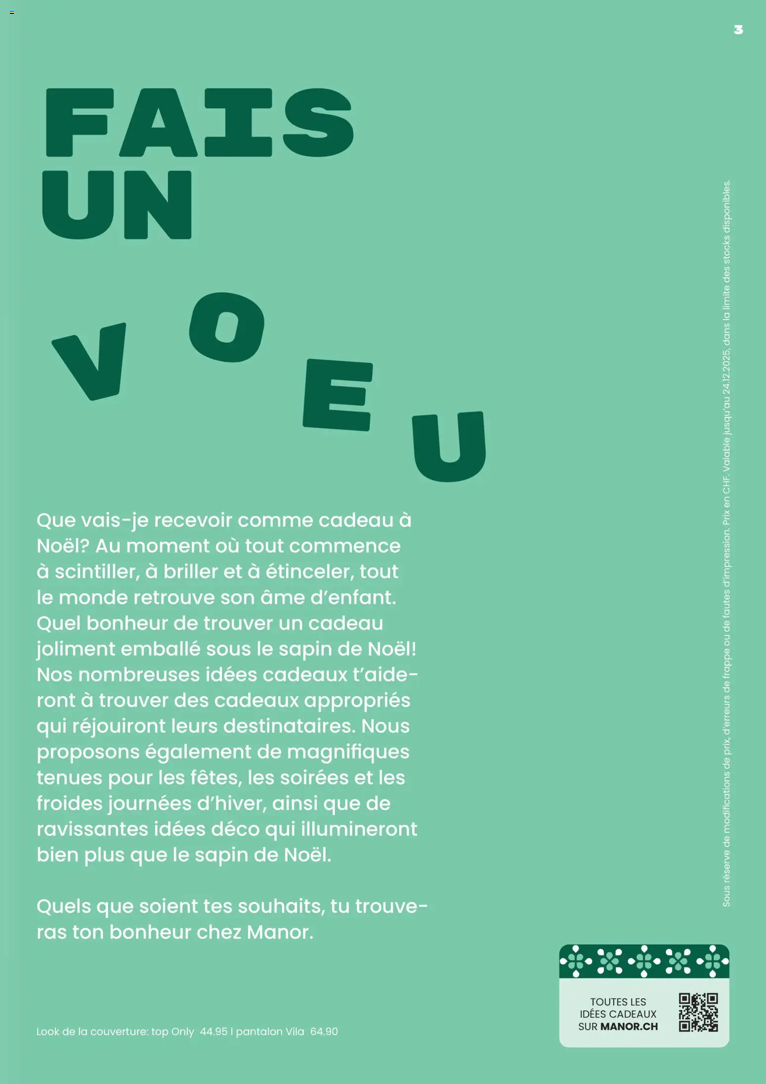 Manor Aktionen Le Noël des Grands Enfants – gültig ab 06.11.2025 | Seite: 3 | Produkte: Top