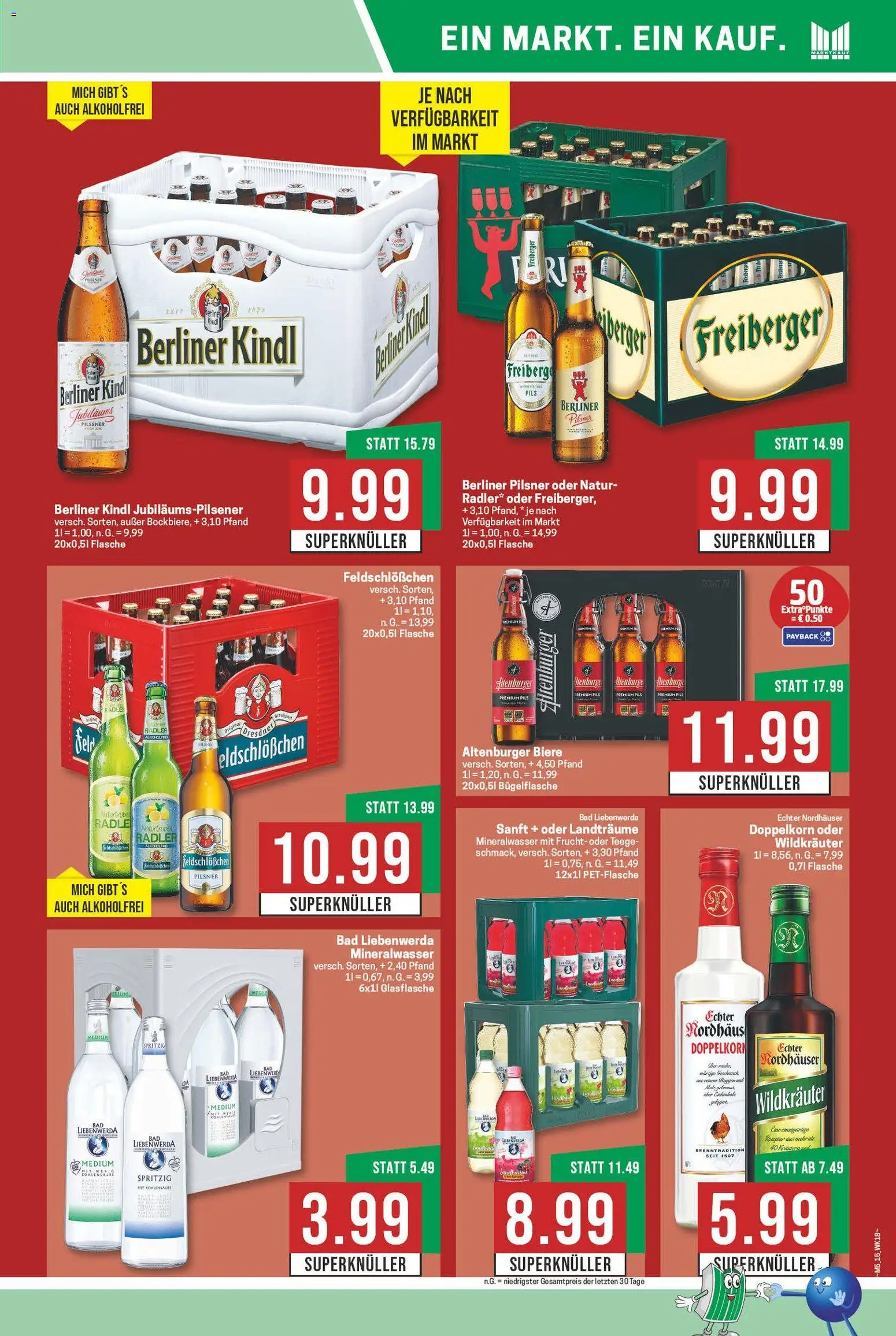 Marktkauf Prospekt 	 – gültig ab 26.01.2026 | Seite: 15 | Produkte: Berliner, Bad, Pils, Mineralwasser