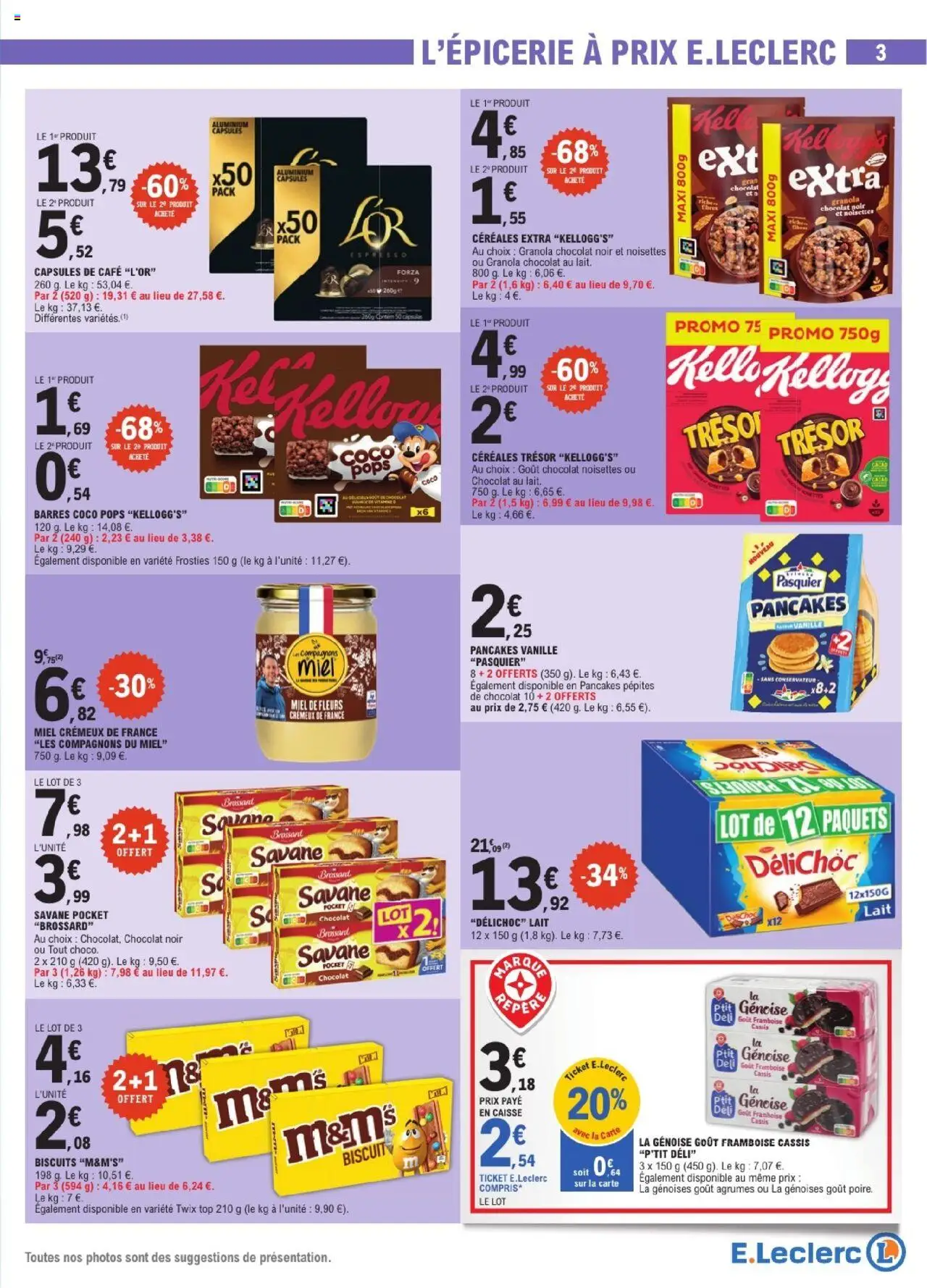  | Page: 3 | Produits: Noisettes, Café, Céréales, Biscuits