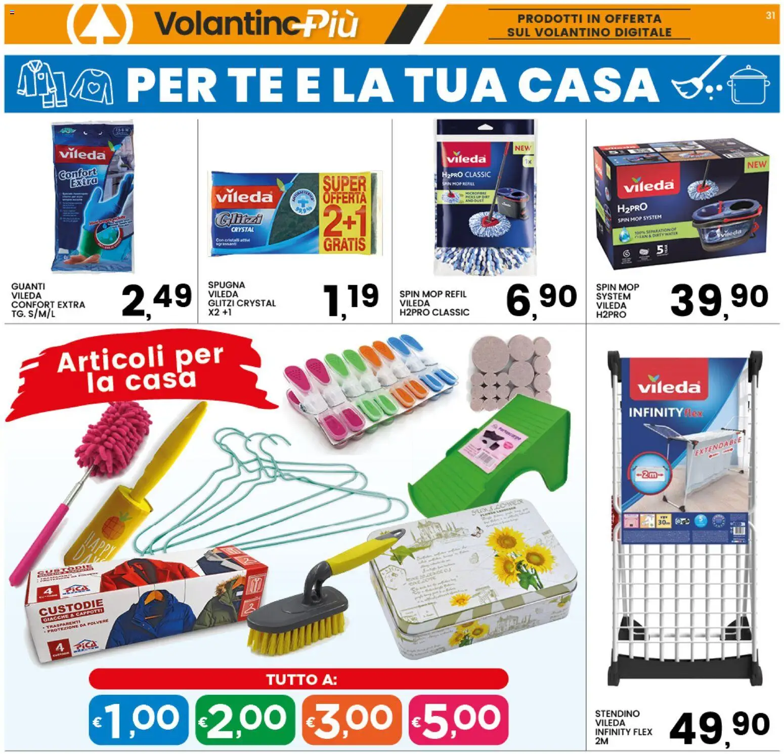 Volantino Interspar del 09.04.2026 | Pagina: 31 | Prodotti: Spugna, Tè, Guanti, Stendino