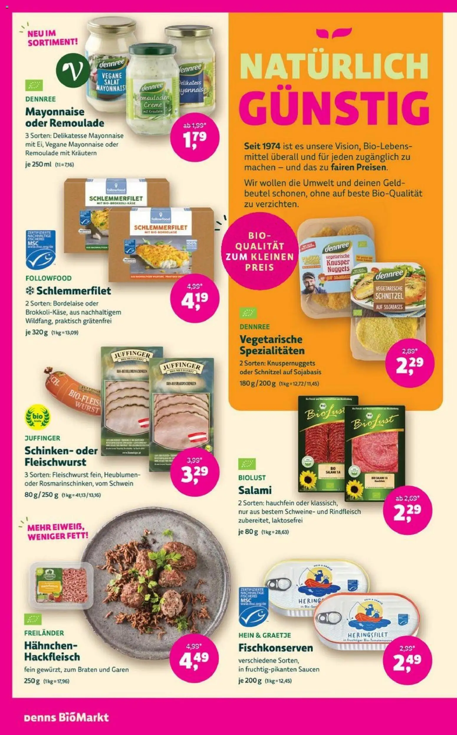 Denns BioMarkt Angebote – gültig ab 02.01.2025 | Seite: 12 | Produkte: Hahnchen, Schnitzel, Mayonnaise, Hackfleisch