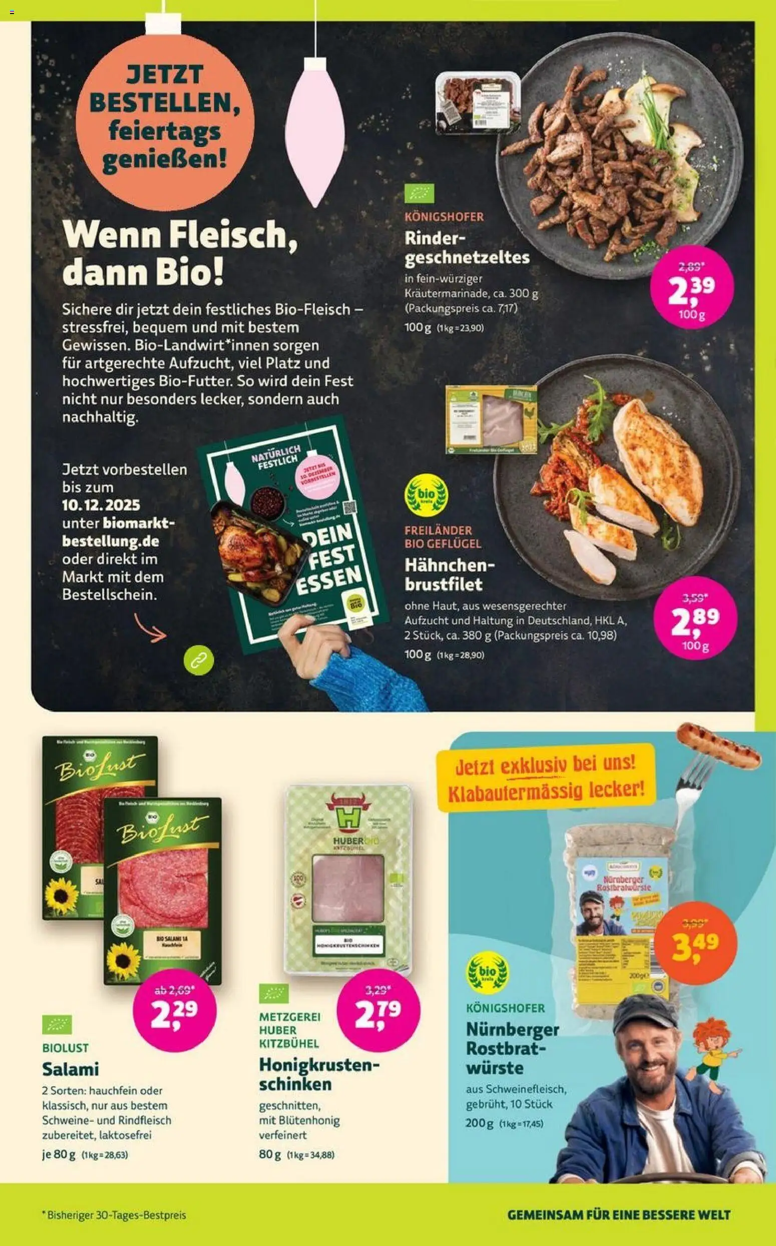 Denns BioMarkt Angebote – gültig ab 05.11.2025 | Seite: 7 | Produkte: Hahnchen, Salami, Schinken, Rindfleisch