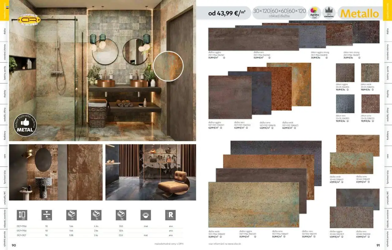 Nové Siko akcie – leták je platný od 01.09.2025 | Strana: 46 | Produkty: Osvetlenie, Dlažba, Radiátory