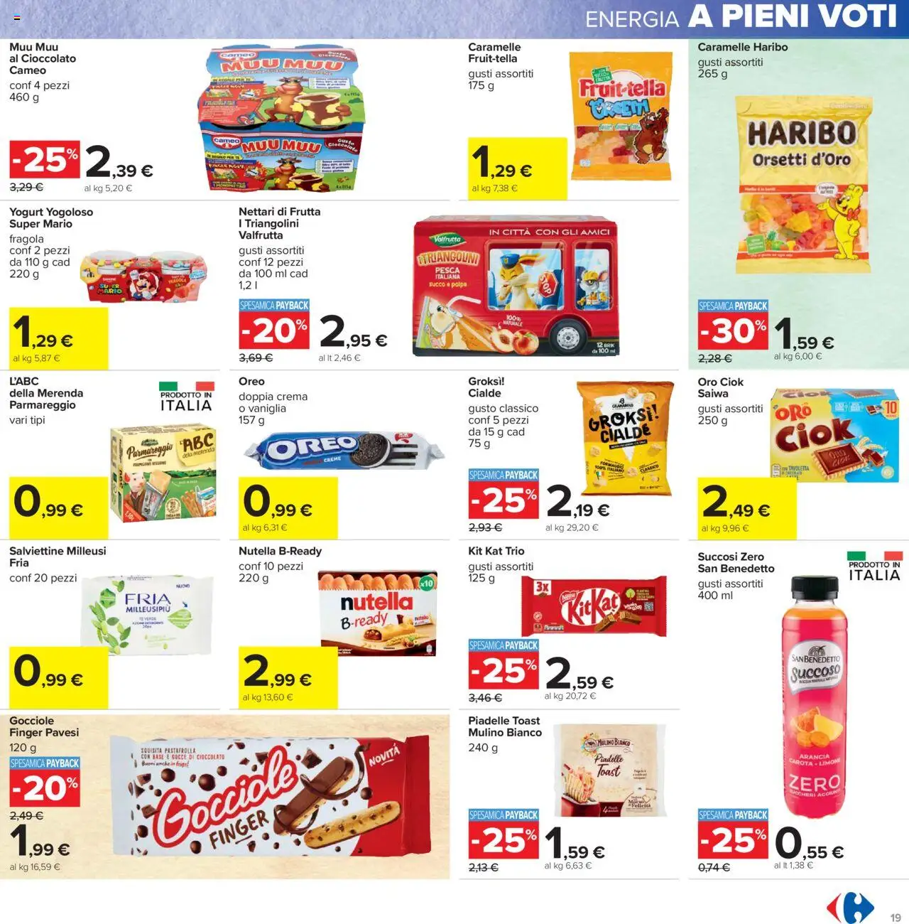 Volantino Carrefour del 05.09.2025 | Pagina: 19 | Prodotti: Crema, Cioccolato, Succo, Tè
