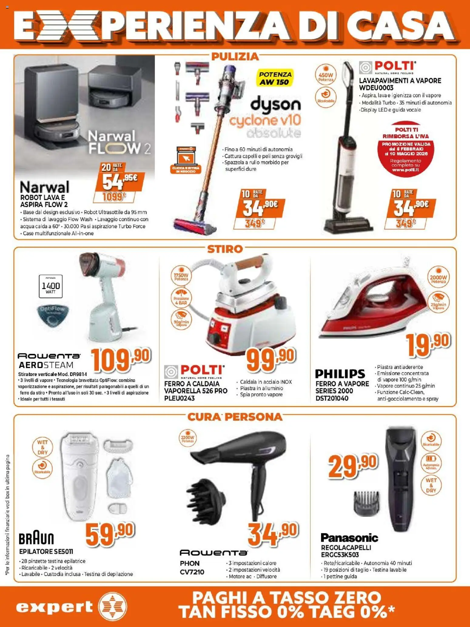 Volantino Expert del 09.04.2026 | Pagina: 20 | Prodotti: Spazzola, Rullo, Ferro da stiro, Robot