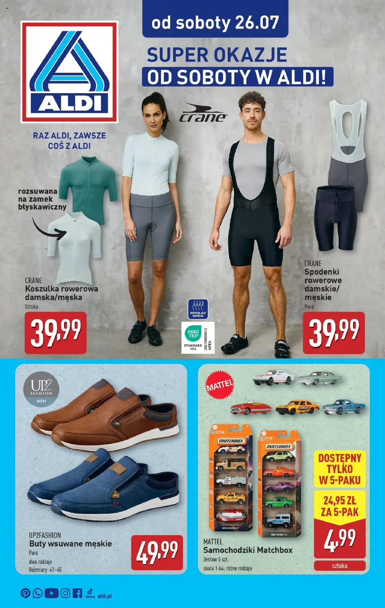 Aldi Gazetka - Promocja non food od 26.07.2025 | Strona: 1 | Produkty: Spodenki, Buty