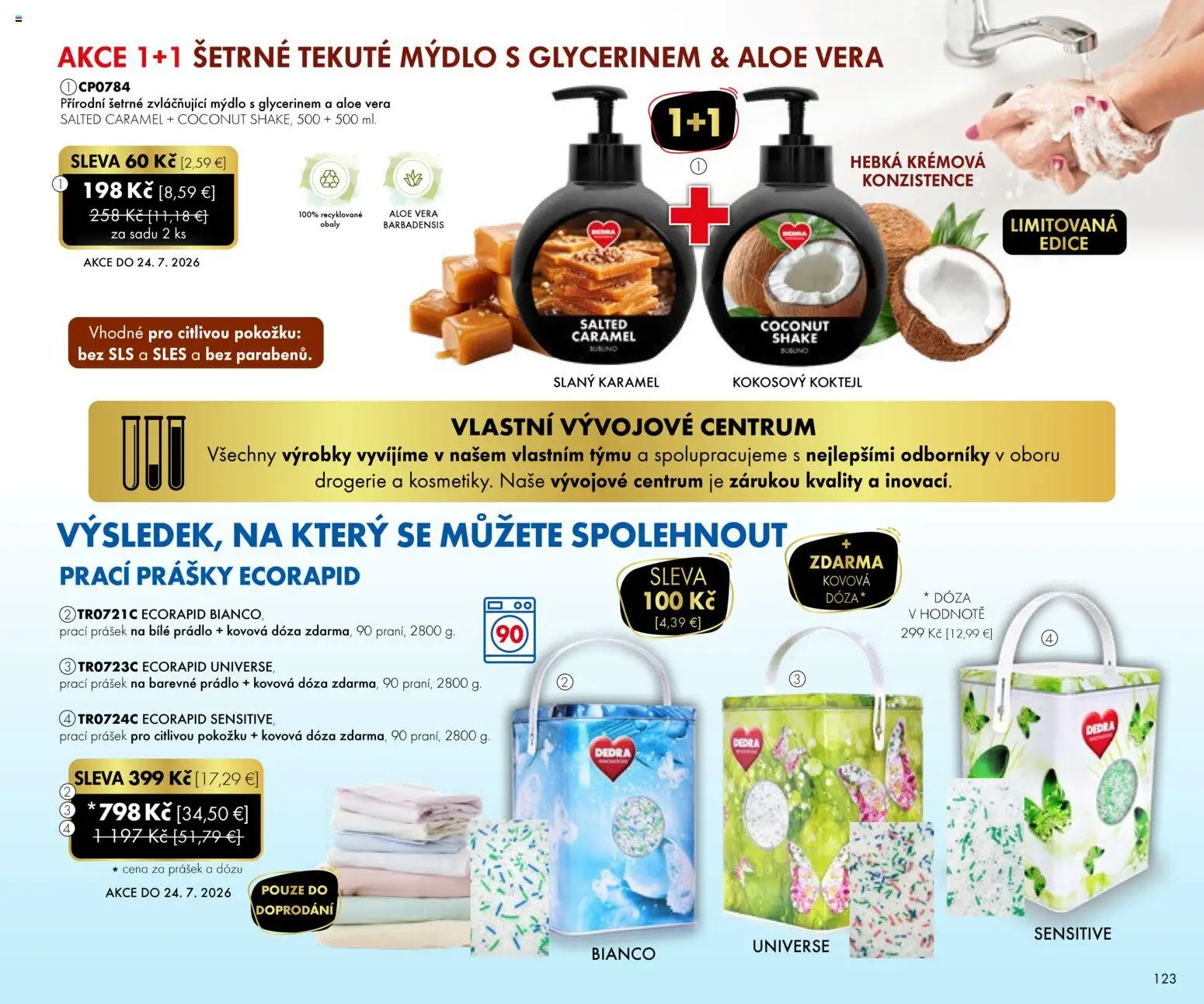 Nové Dedra akcie – leták je platný od 24.04.2026 | Strana: 23 | Produkty: Mydlo