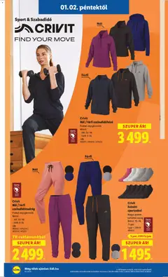 Crivit Női / férfi szabadidőnadrág, Pamut-anyagkeverék. Méret: - női: 32-46 - férfi: S-XL /db 495812 / 479254 / 495814 / 479251 - amely érvényes a következő dátumtól: 02.01.2026 | Oldal: 2