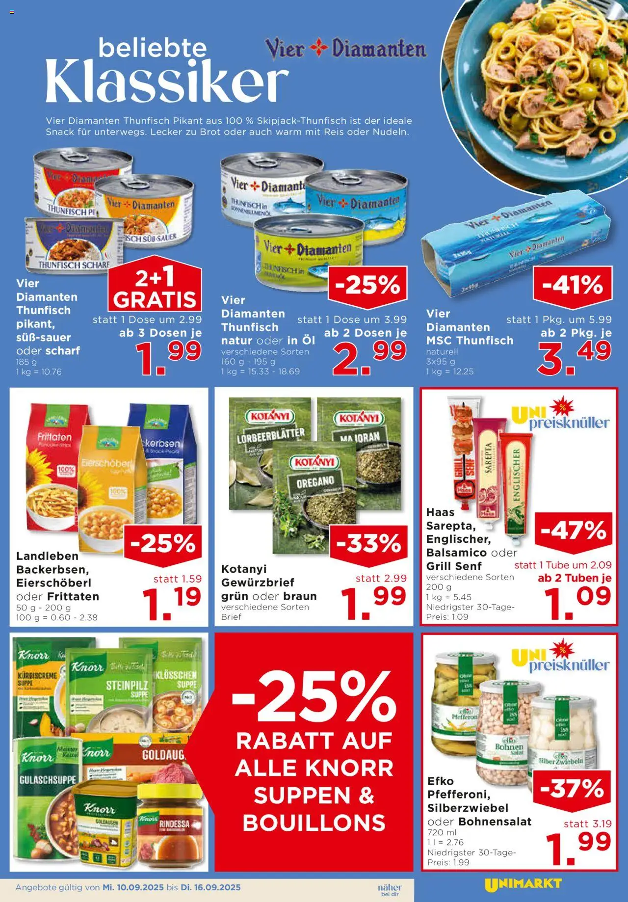 Unimarkt Innviertel gültig ab 10.09.2025 | Seite: 7 | Produkte: Salat, Grill, Brot, Reis