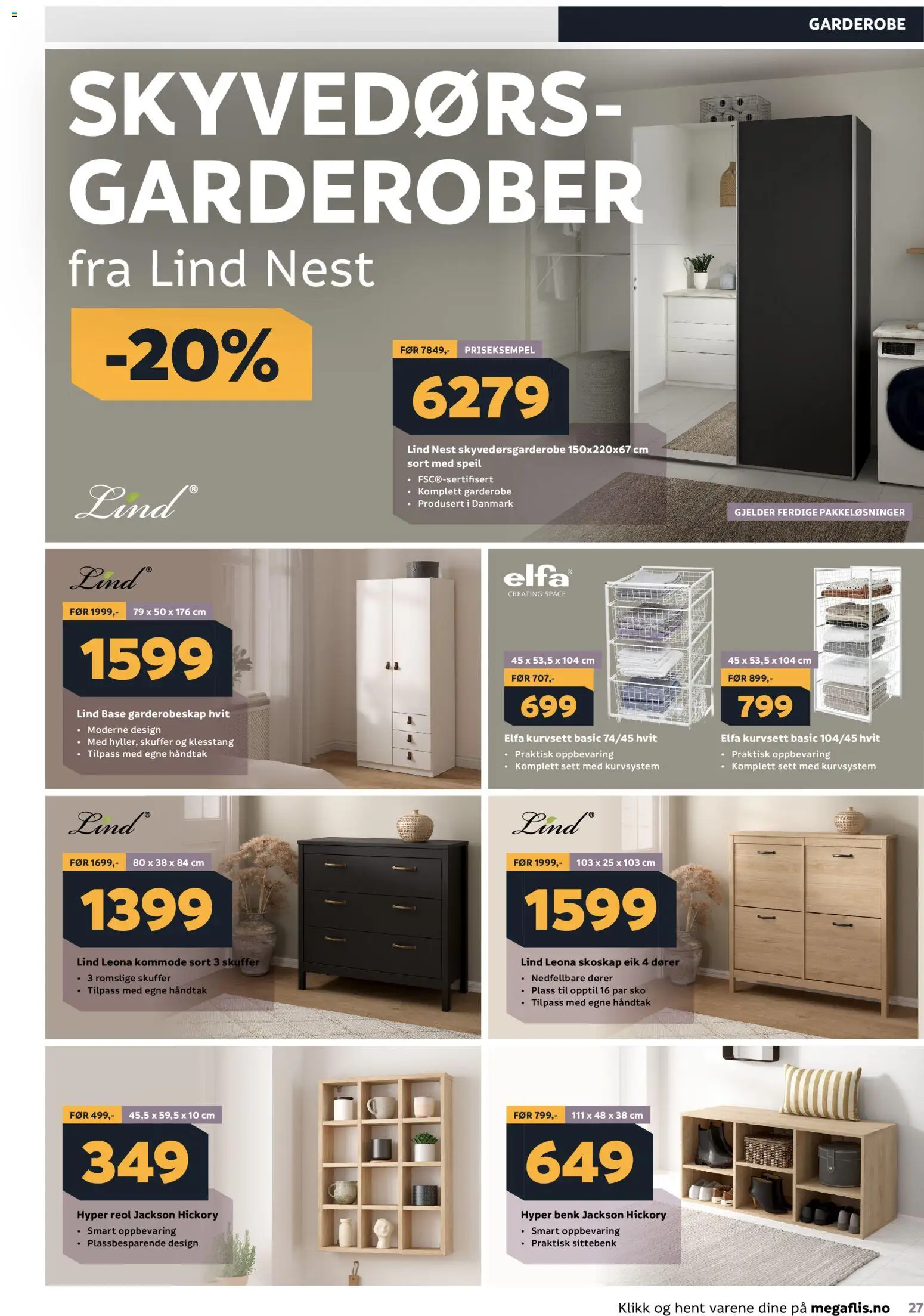{H1} | Side: 27 | Produkter: Benk, Garderobeskap, Kommode, Håndtak
