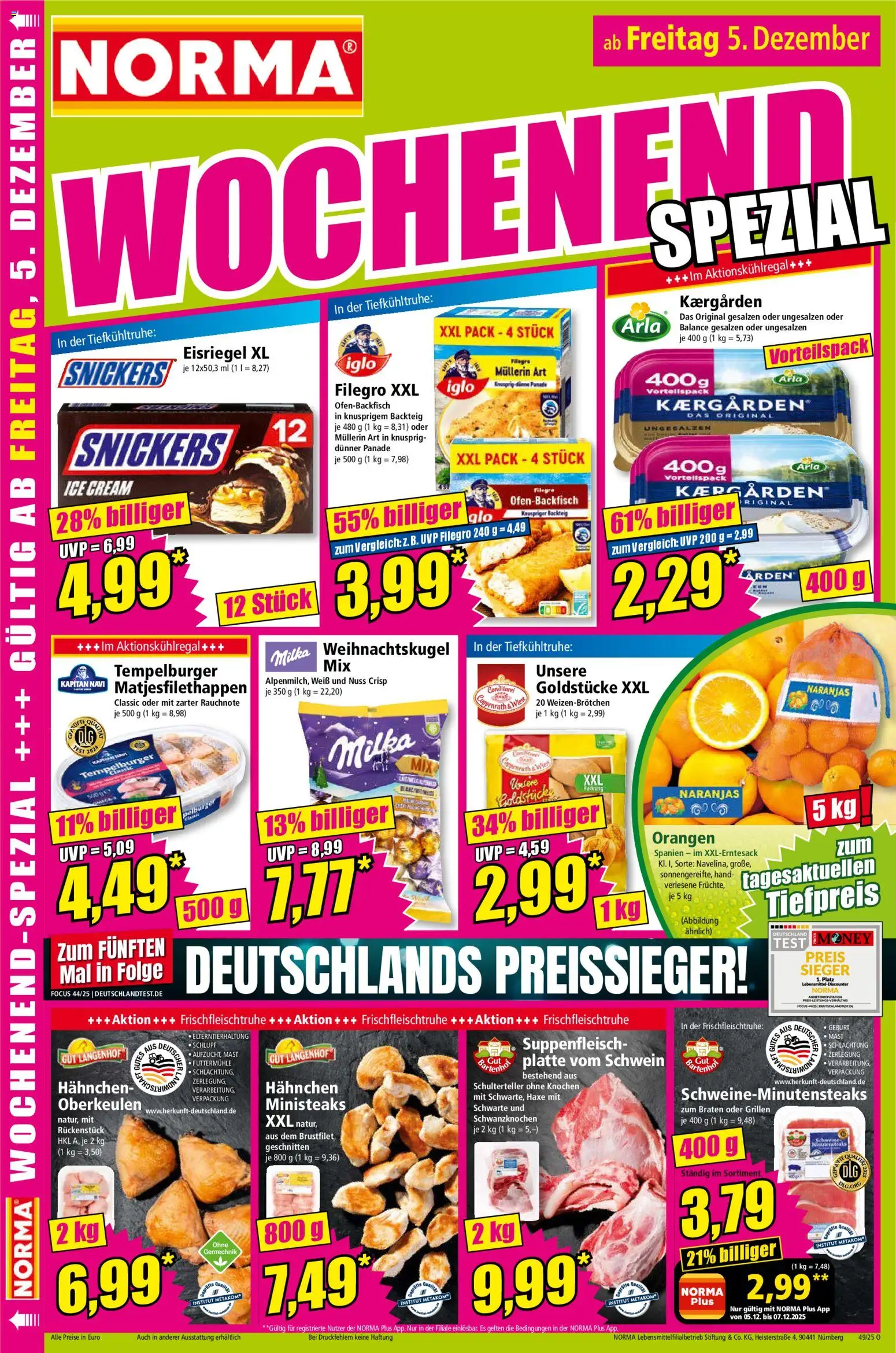Norma - Cyber Week – gültig ab 01.12.2025 | Seite: 18 | Produkte: Iglo, Milka, Snickers, Suppenfleisch