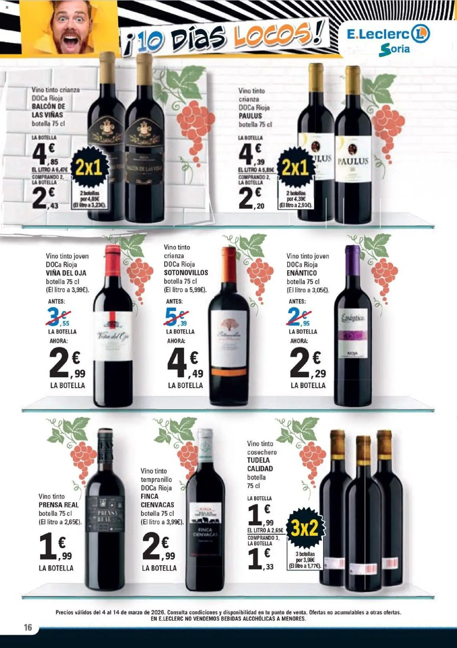 E.Leclerc Soria │ válido desde el 04.03.2026 | Página: 16 | Productos: Vino, Prensa