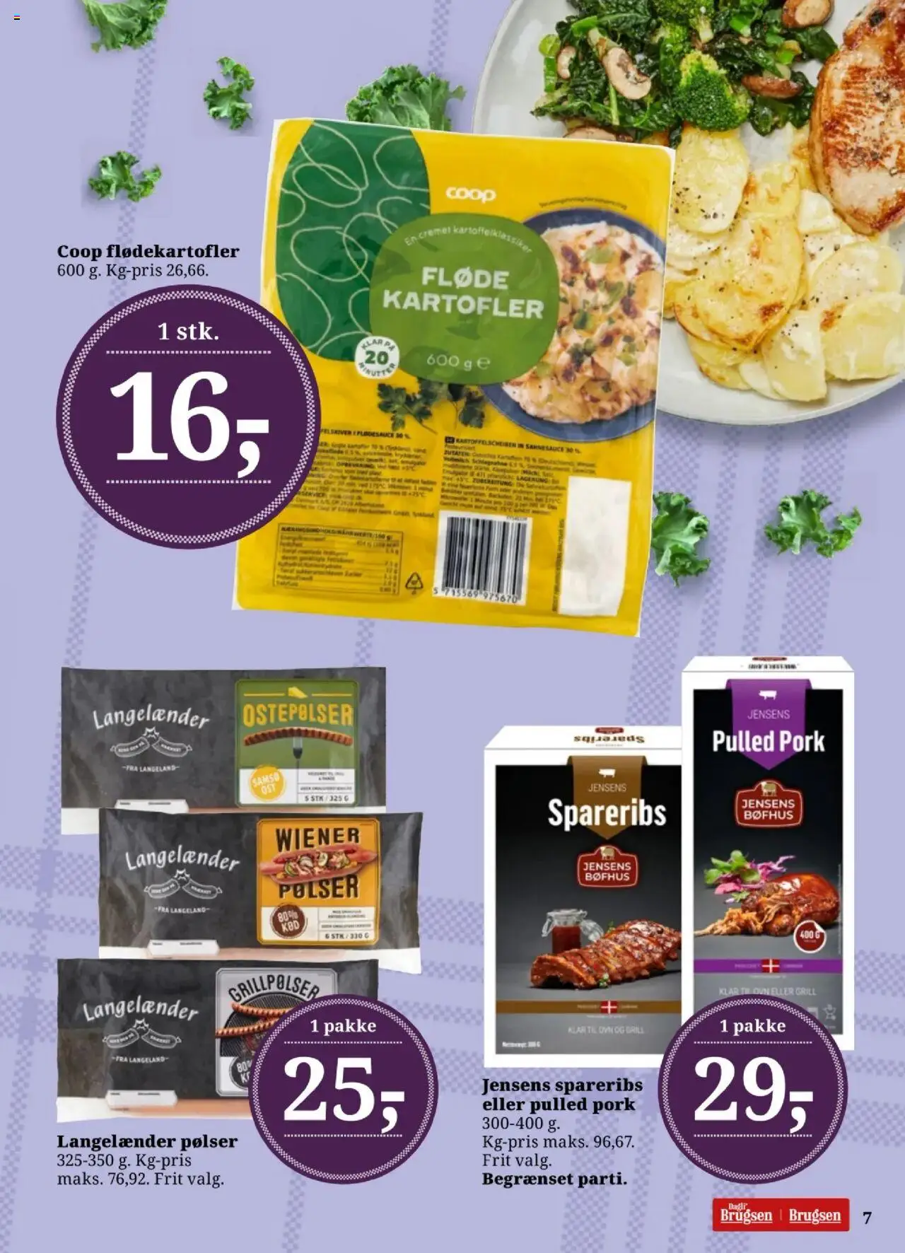 Dagli'Brugsen Tilbudsavis gyldig fra 15.08.2025 | Side: 7 | Produkter: Kartofler, Spareribs, Aparelho de barbear, Grill
