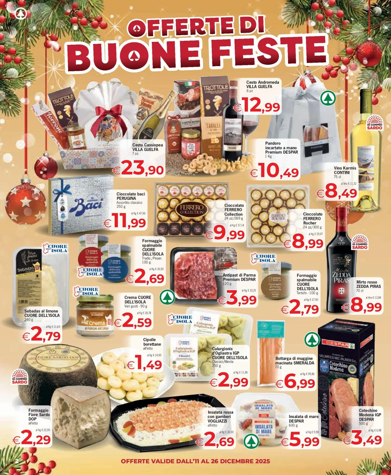 Volantino Despar del 11.12.2025 | Pagina: 2 | Prodotti: Tartufo, Crema, Limone, Vino