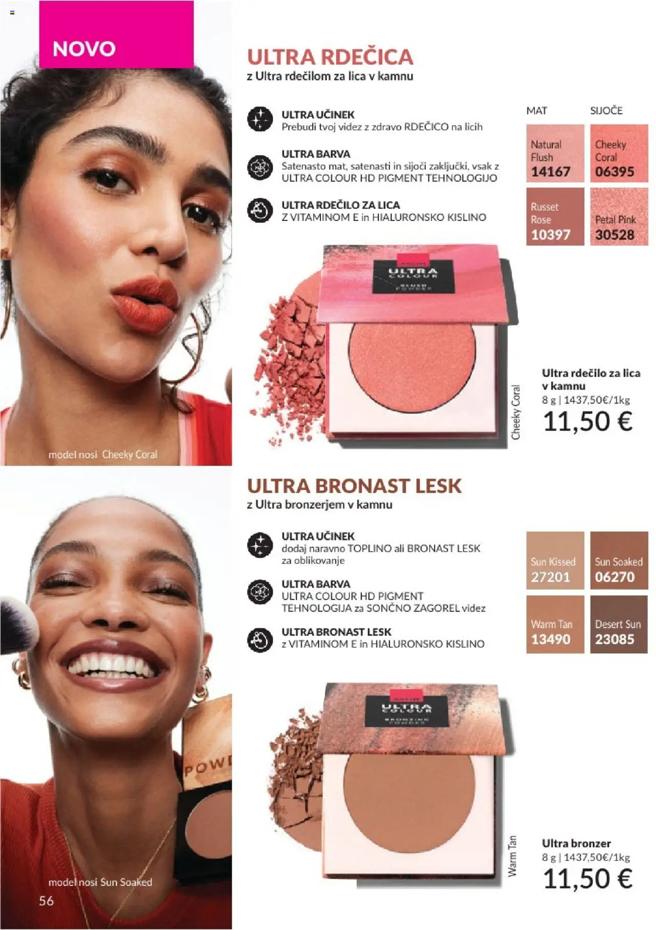 Avon katalog │ velja od 01.07.2025 | Stran: 56 | Izdelki: Rdečilo za lica, Bronzer, Barva