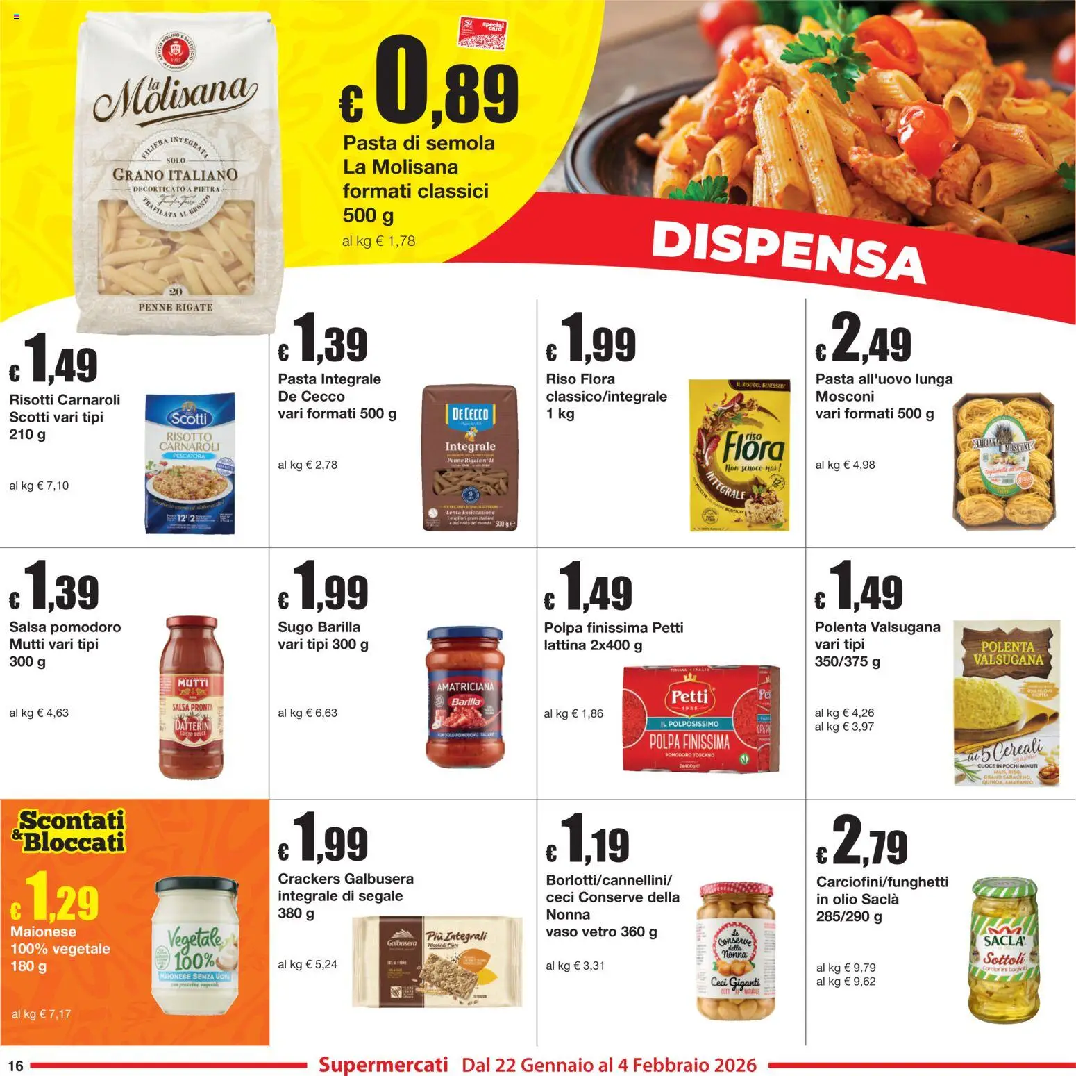 Volantino Sì con Te del 22.01.2026 | Pagina: 16 | Prodotti: Salsa, Sugo, Vaso, Quinoa