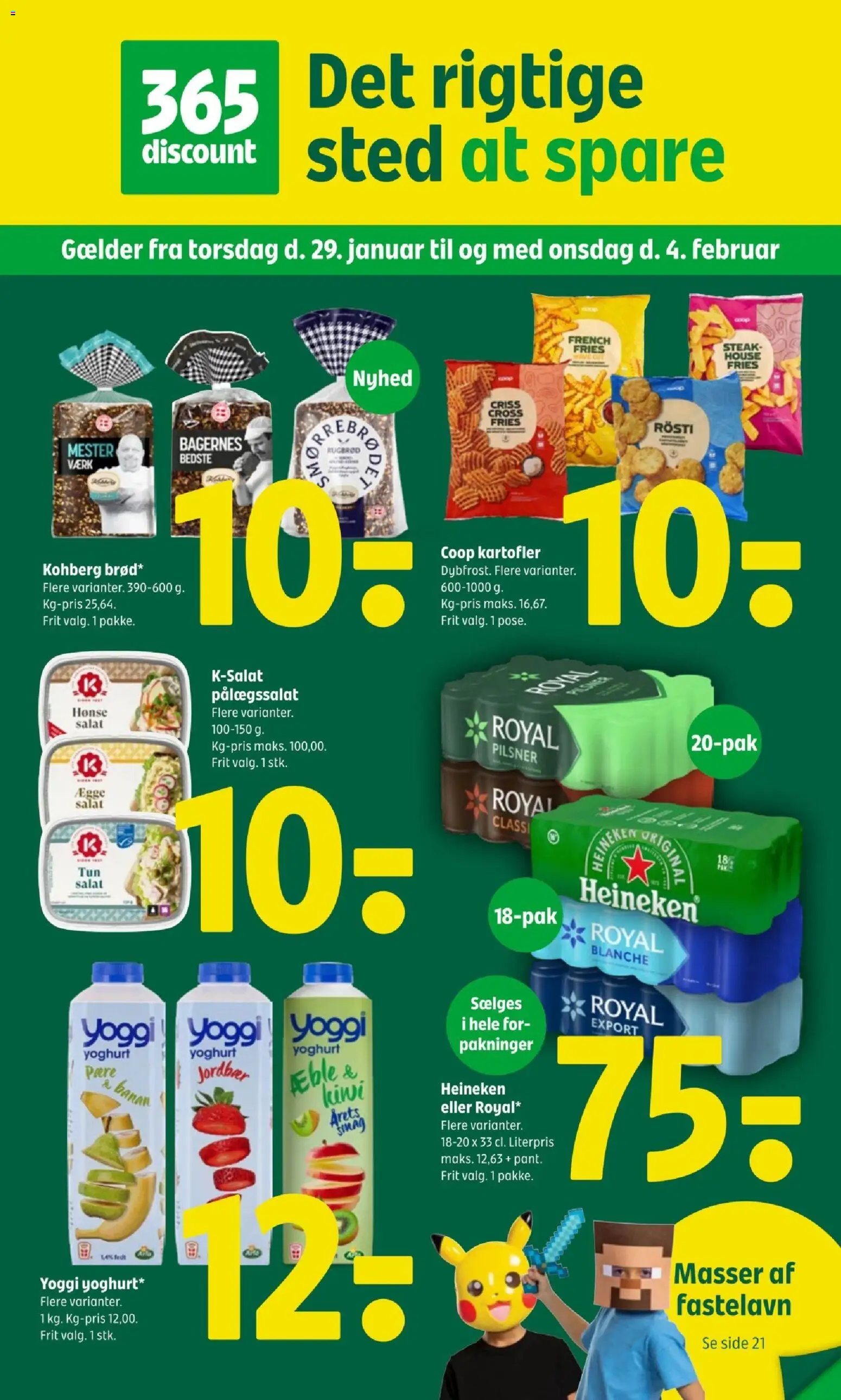 Coop 365 tilbudsavis – gyldig fra 29.01.2026 | Side: 1 | Produkter: Jordbær, Kiwi, Salat, Kartofler