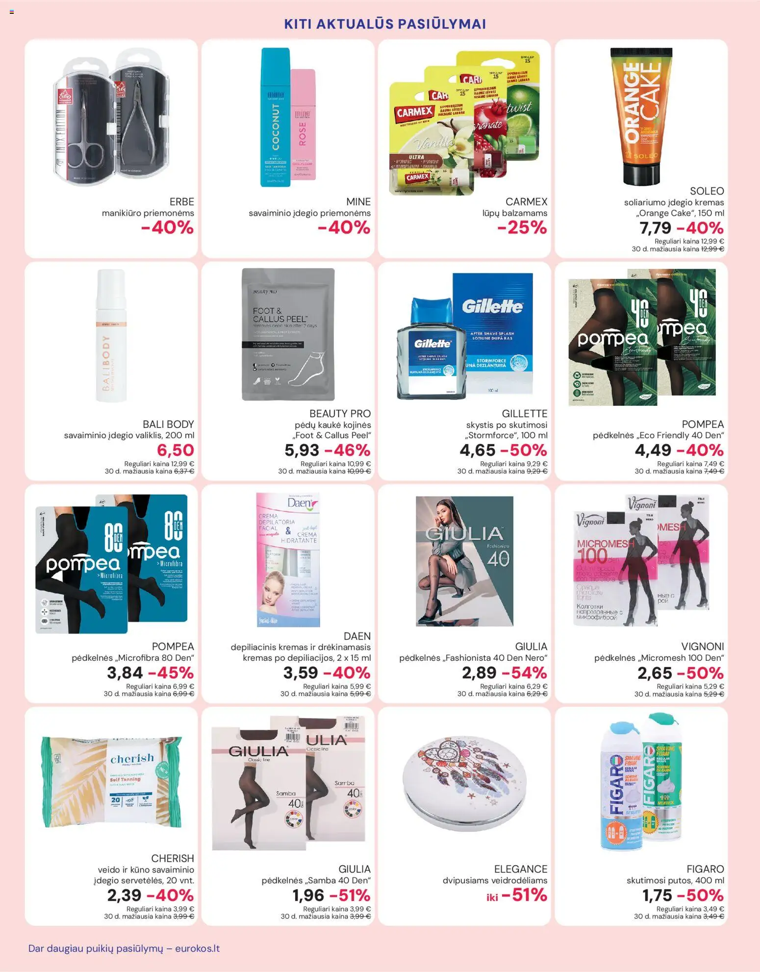 Eurokos akcijos nuo 03.02.2026 | Puslapis: 16 | Prekių: Pėdų kaukė, Kremas, Kaukė, Kojinės