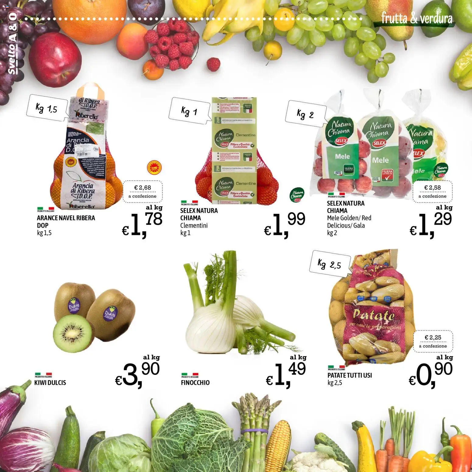 Volantino A&O del 28.12.2025 | Pagina: 4 | Prodotti: Mele, Patate, Frutta, Arancia