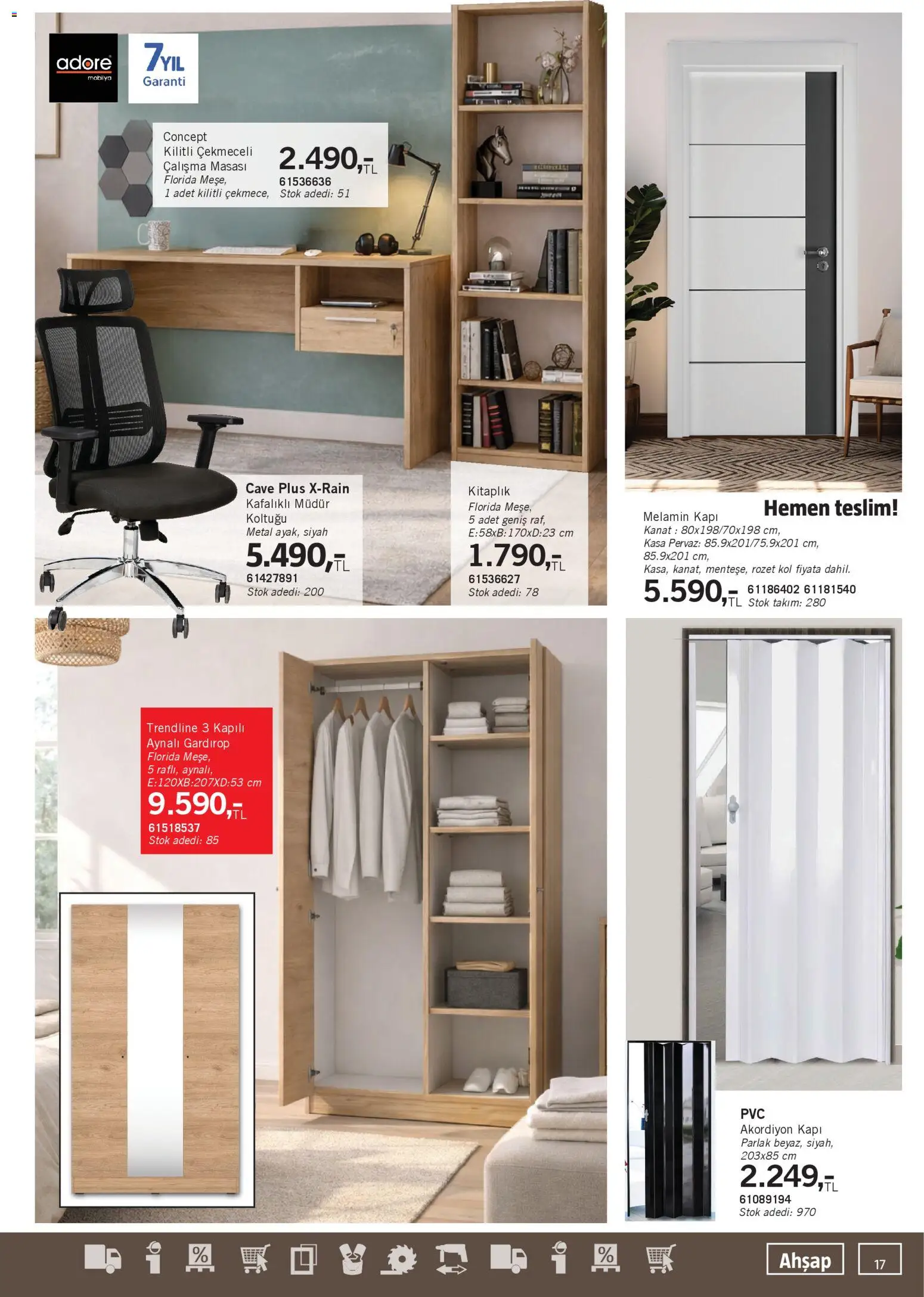 Bauhaus Katalog - 28.03.2026 tarihinden itibaren geçerlidir | Sayfa: 17 | Ürünler: Kitaplık, Çalışma masası, Gardırop, Kasa