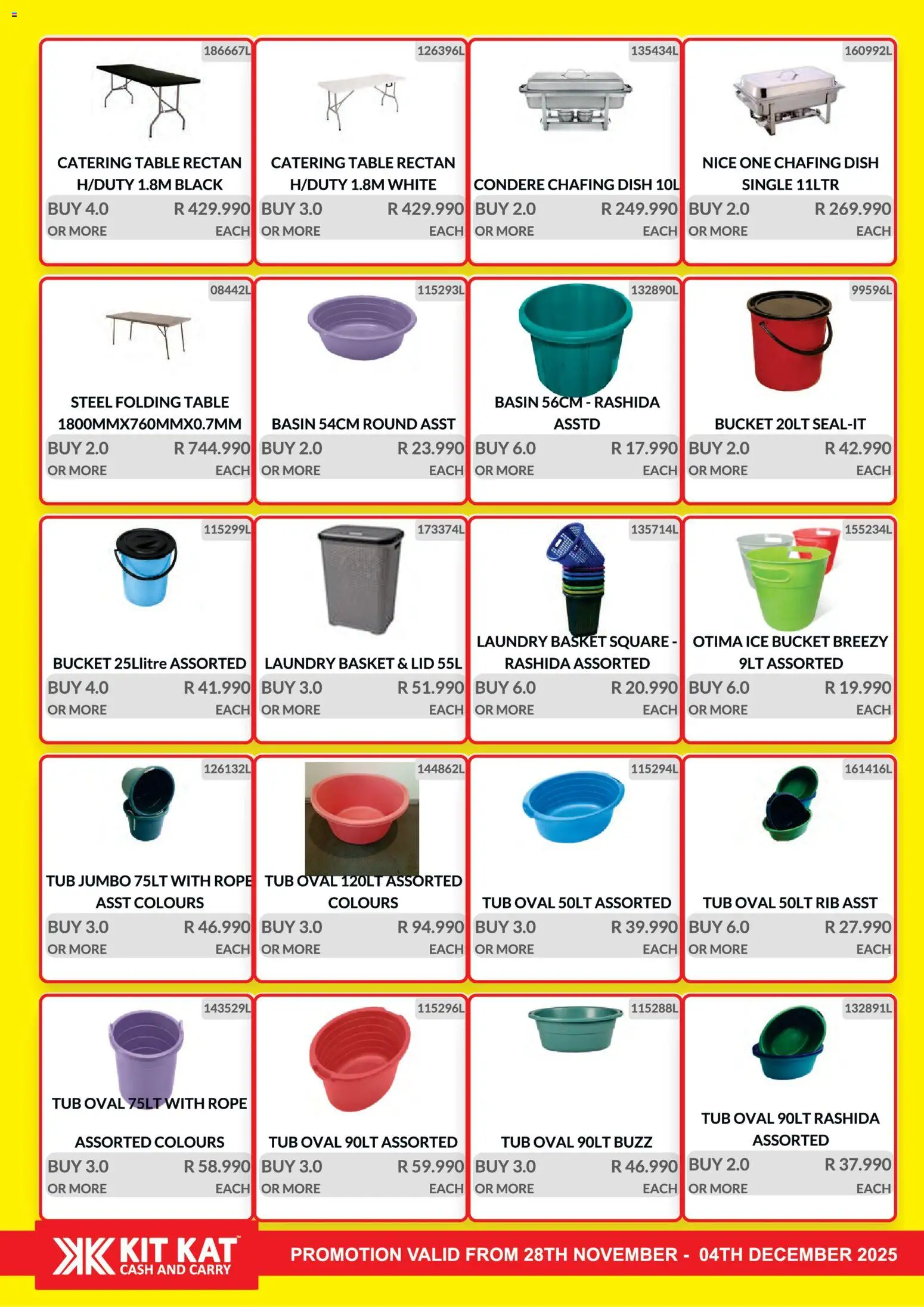 New KIT KAT Cash & Carry catalogue – valid from 28.11.2025 | Page: 30 | Products: Table, Basket, Basin