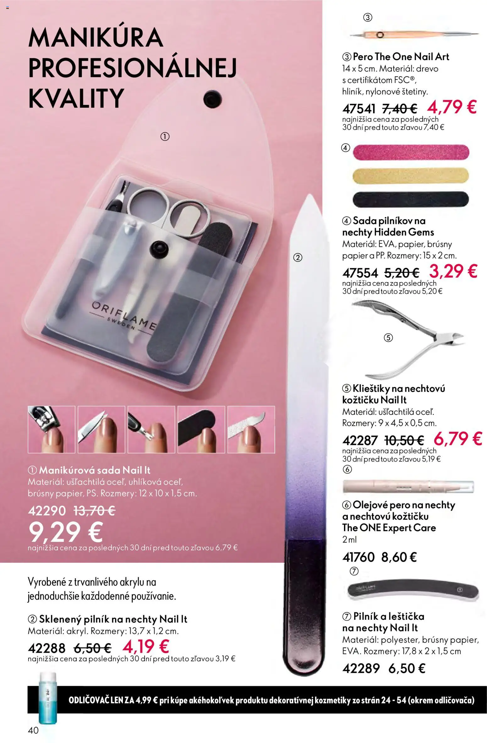 Nové Oriflame akcie – leták je platný od 24.12.2025 | Strana: 40 | Produkty: Pero, Odličovač