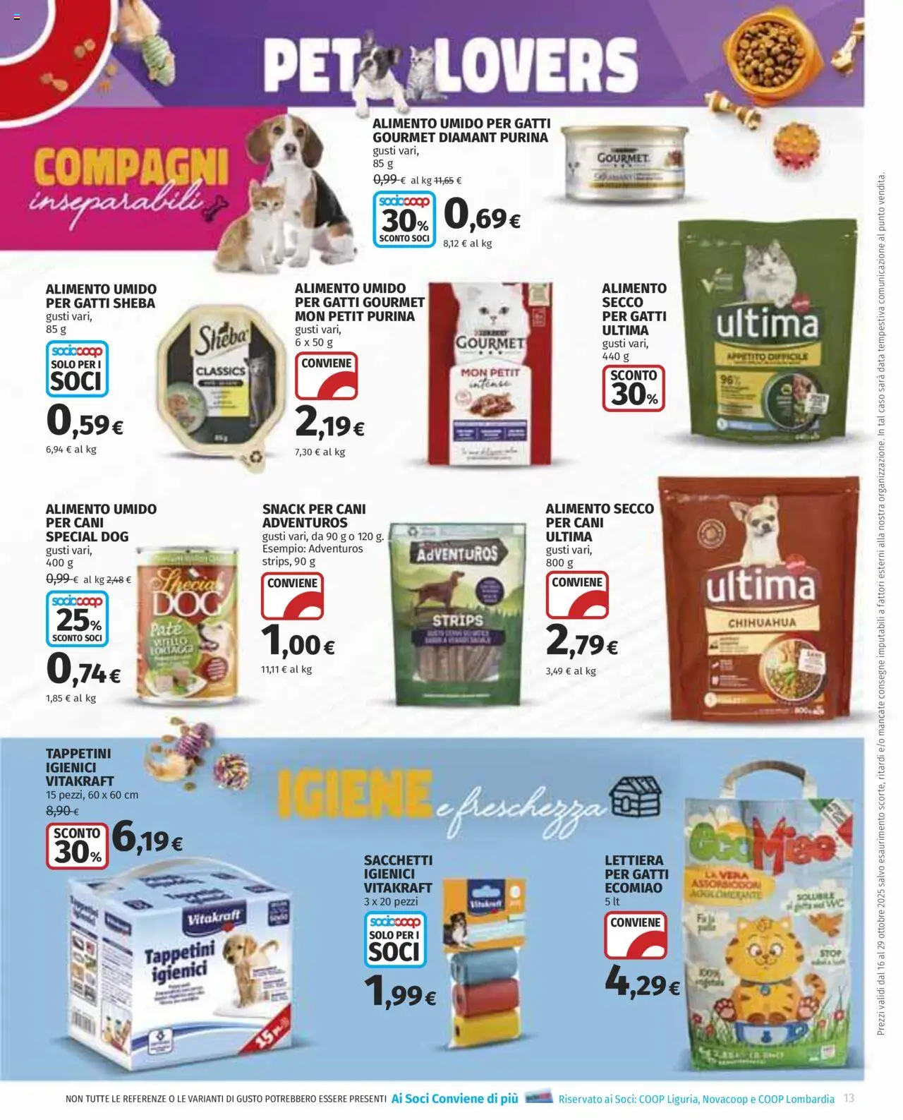 Volantino COOP del 16.10.2025 | Pagina: 13 | Prodotti: Paté, Data, WC