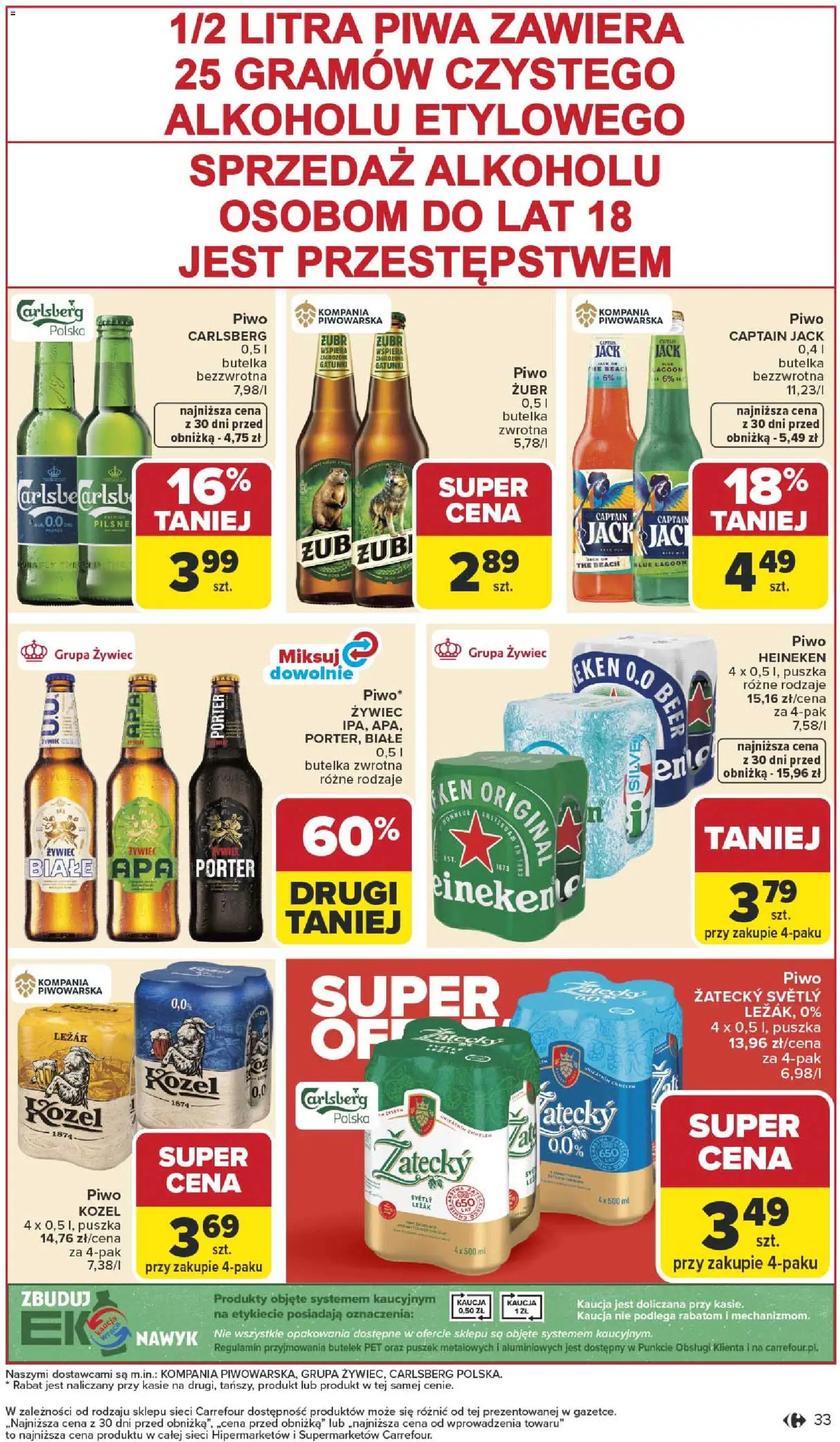 Carrefour Gazetka od 05.01.2026 | Strona: 35 | Produkty: Leżak, Piwo, Heineken