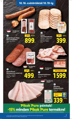 Szeletelt füstölt bacon, 500 g - amely érvényes a következő dátumtól: 16.10.2025 | Oldal: 7