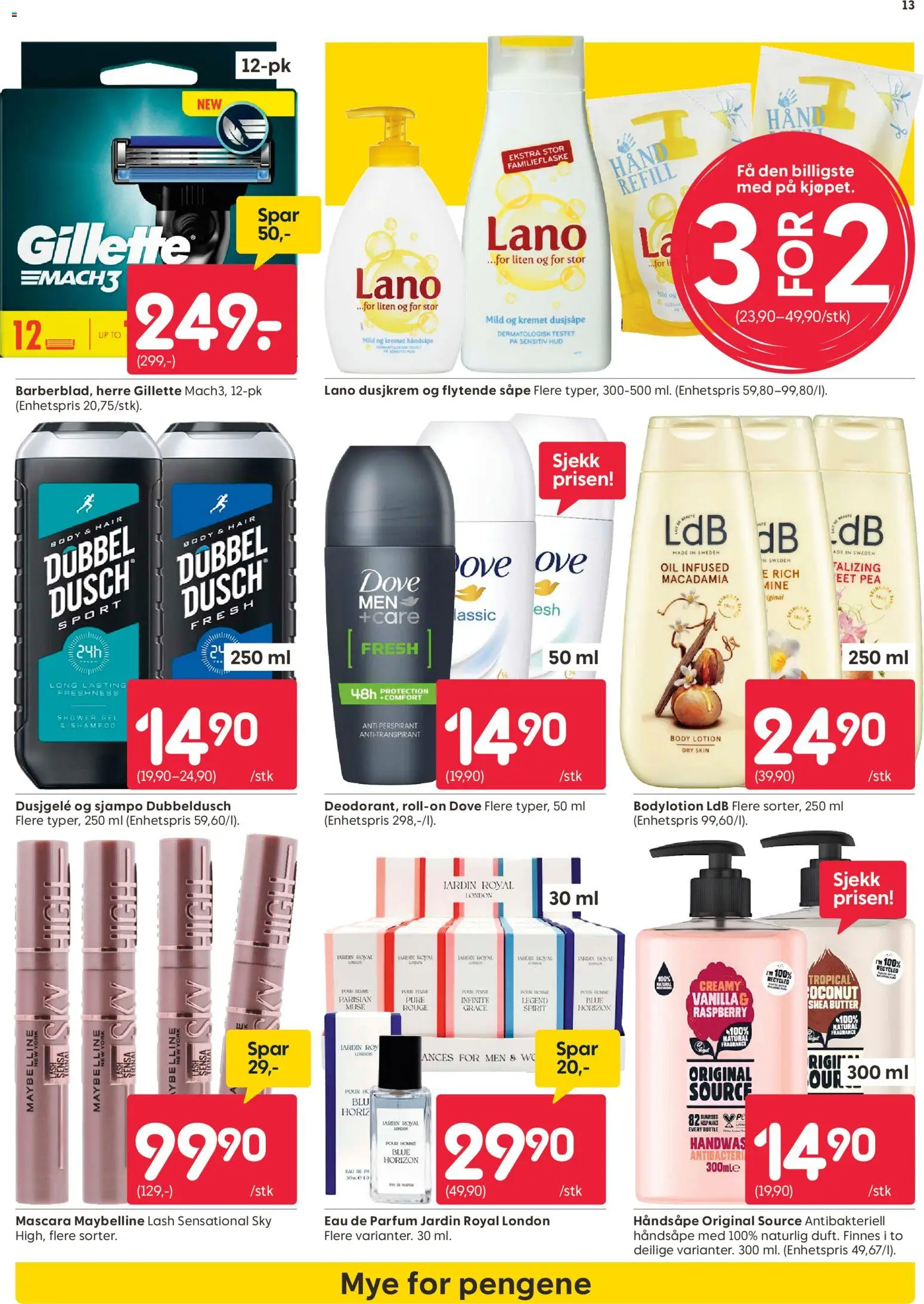 {H1} | Side: 13 | Produkter: Body, Håndsåpe, Mascara, Rouge