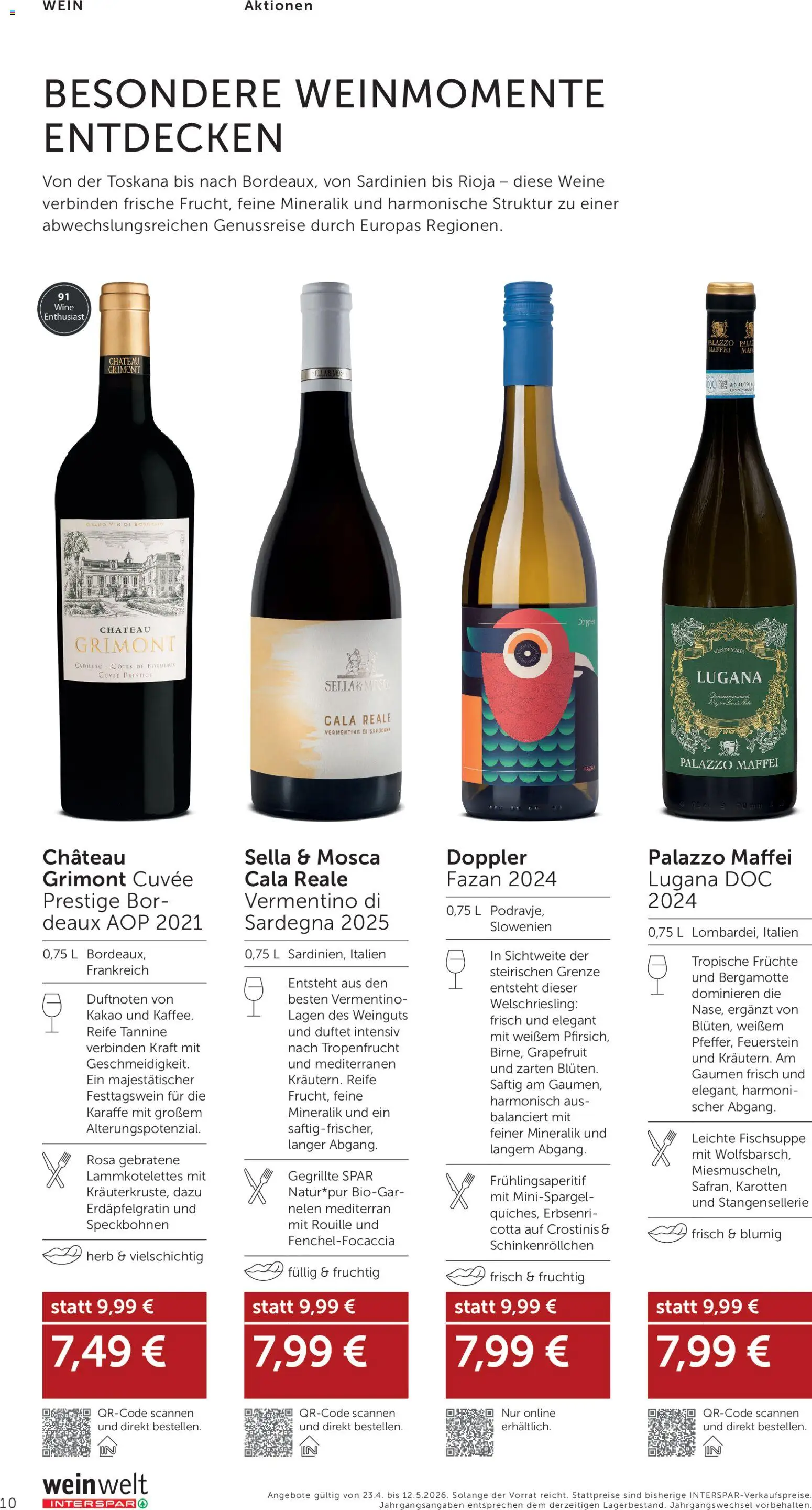 Interspar Wein Welt gültig ab 23.04.2026 | Seite: 10 | Produkte: Grapefruit, Wein