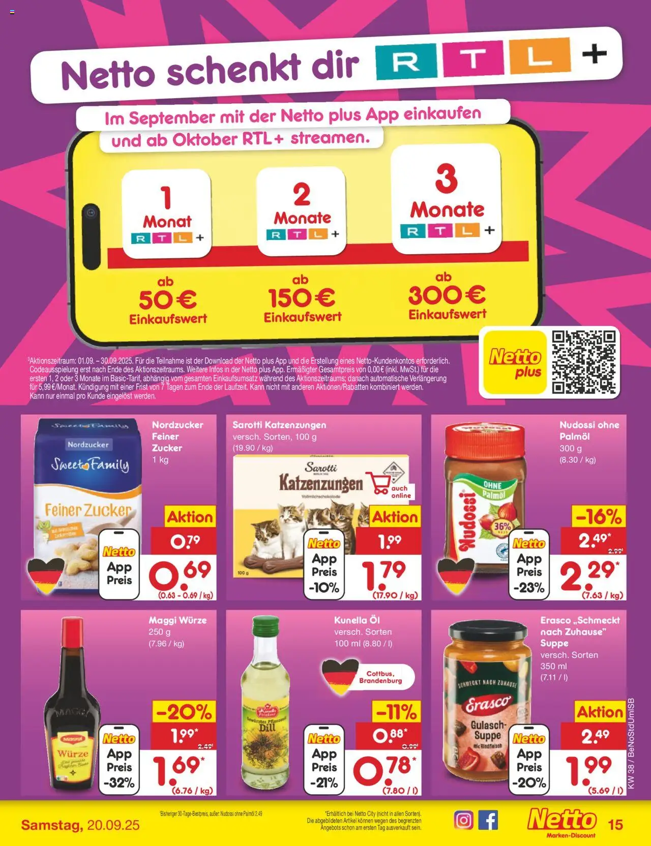 Netto Marken-Discount Prospekt 	 – gültig ab 15.09.2025 | Seite: 16 | Produkte: Maggi, Öl, Gulasch, Rindfleisch