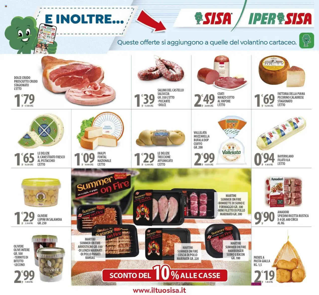 Volantino SISA del 23.09.2025 | Pagina: 18 | Prodotti: Suino, Mozzarella, Griglia, Pecorino