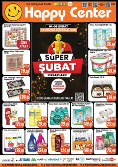 04.02.2026 tarihinden itibaren geçerli olan Happy Center kataloğu önizlemesi