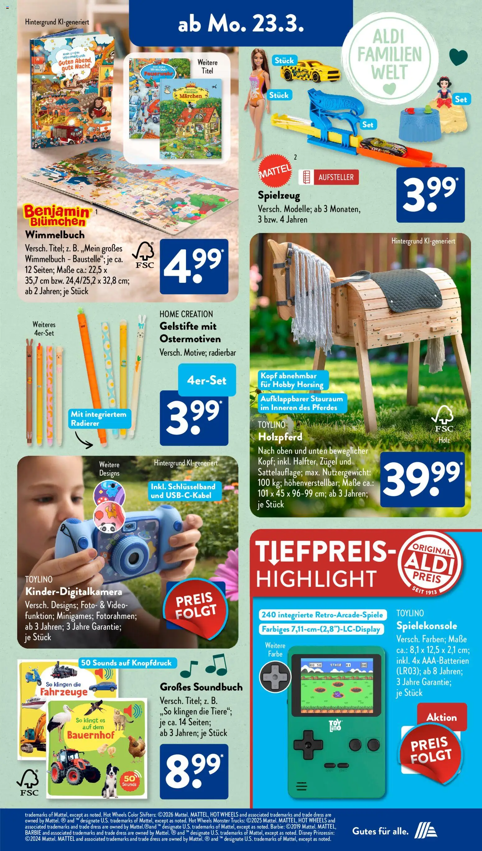 Aldi Süd Prospekt 	 – gültig ab 23.03.2026 | Seite: 2 | Produkte: Monster, Home creation, Video