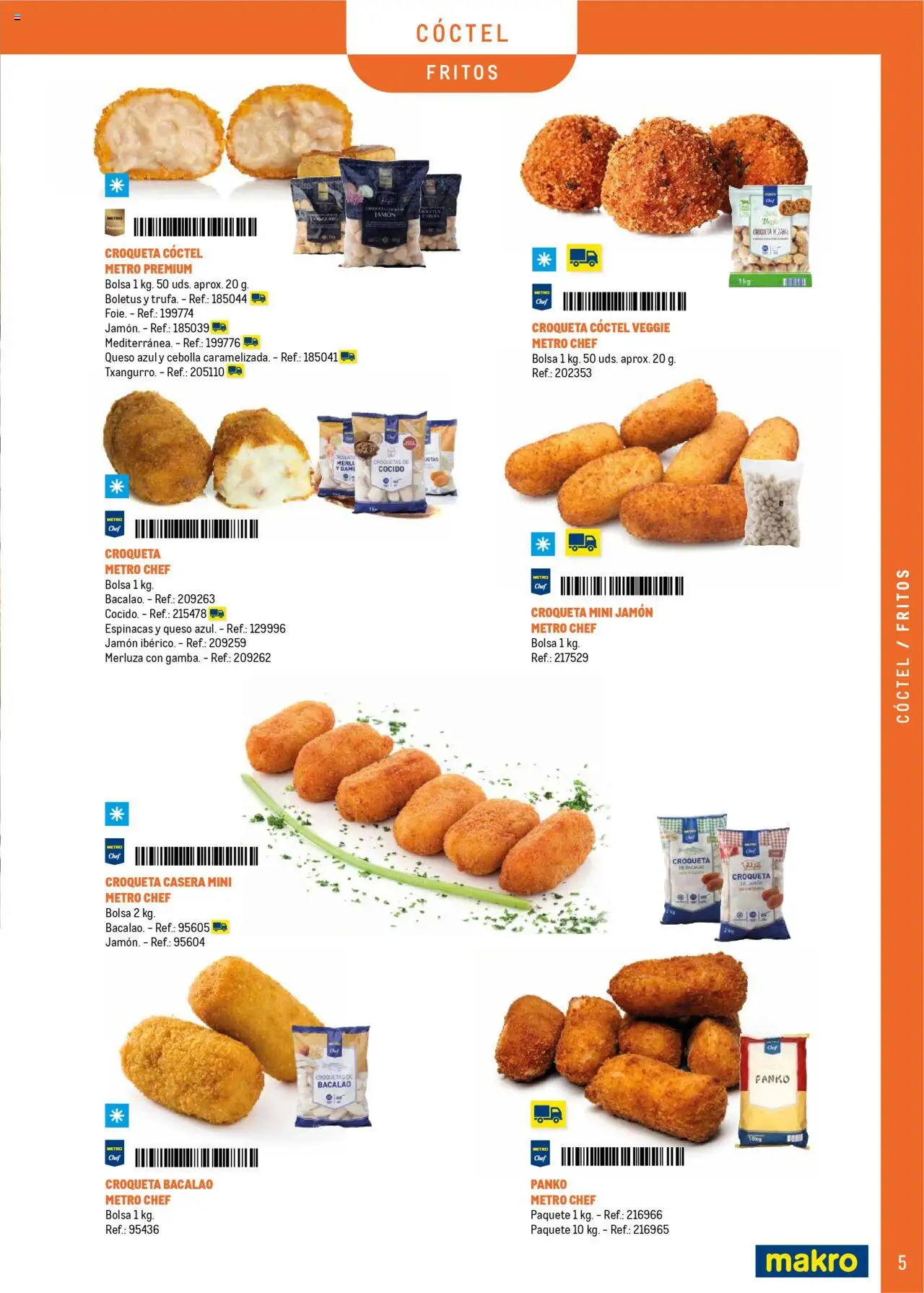 Makro - Catering y Eventos Península │ válido desde el 11.06.2025 | Página: 5 | Productos: Queso, Πορσελάνη, Bolsa, Croquetas