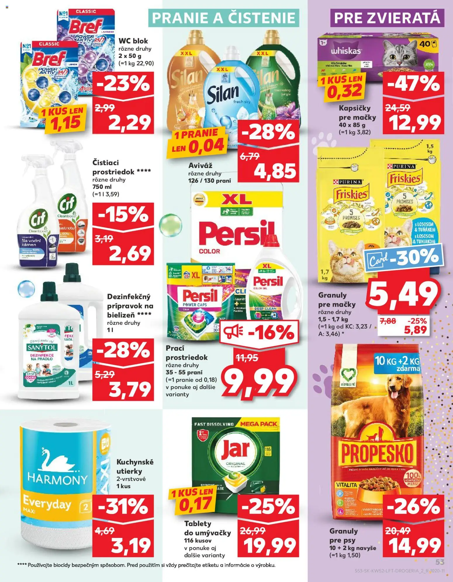 Nové Kaufland akcie – leták je platný od 27.12.2025 | Strana: 53 | Produkty: Persil, Wc, Aviváž, Cif